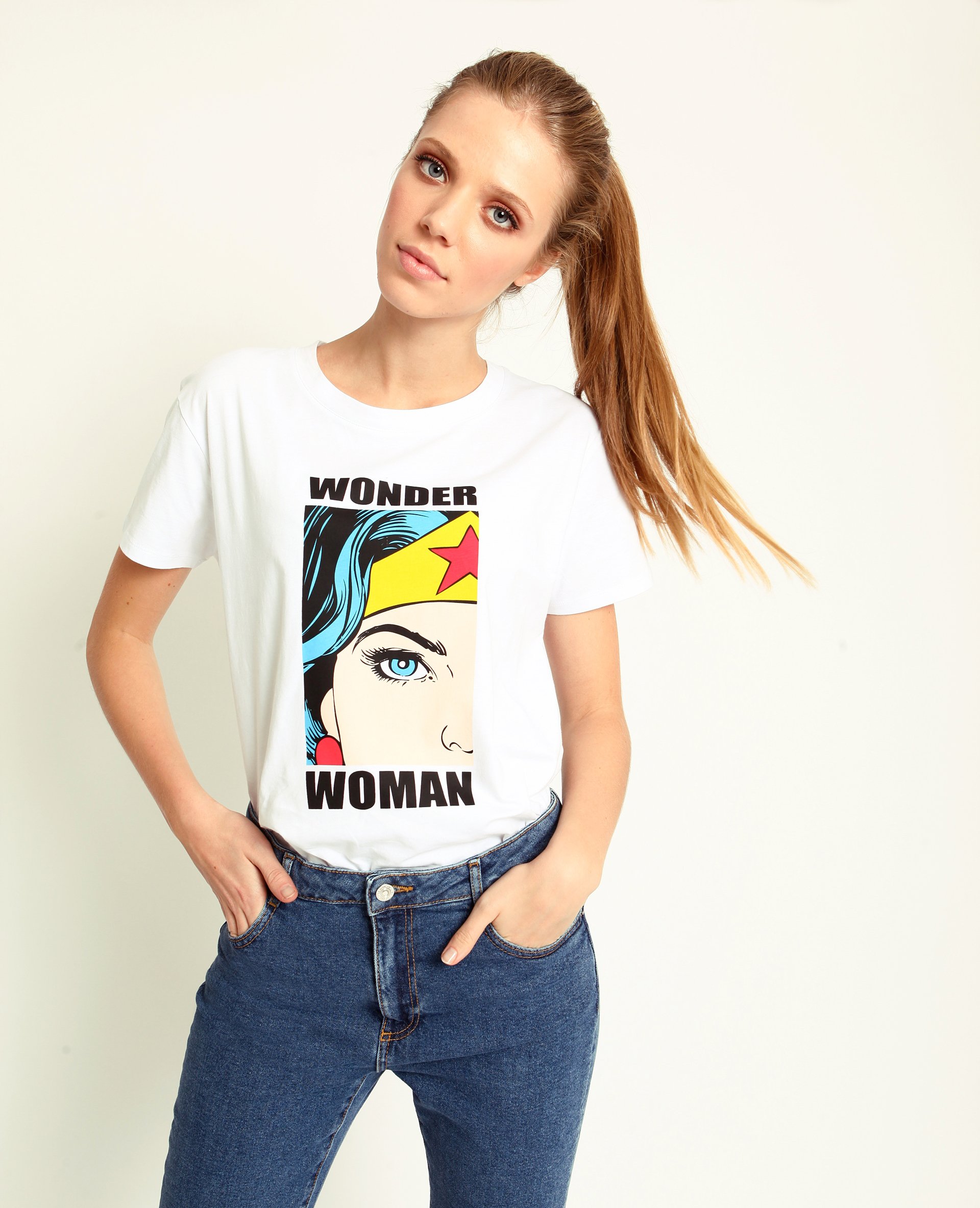 Tee shirt cheap wonder woman fille