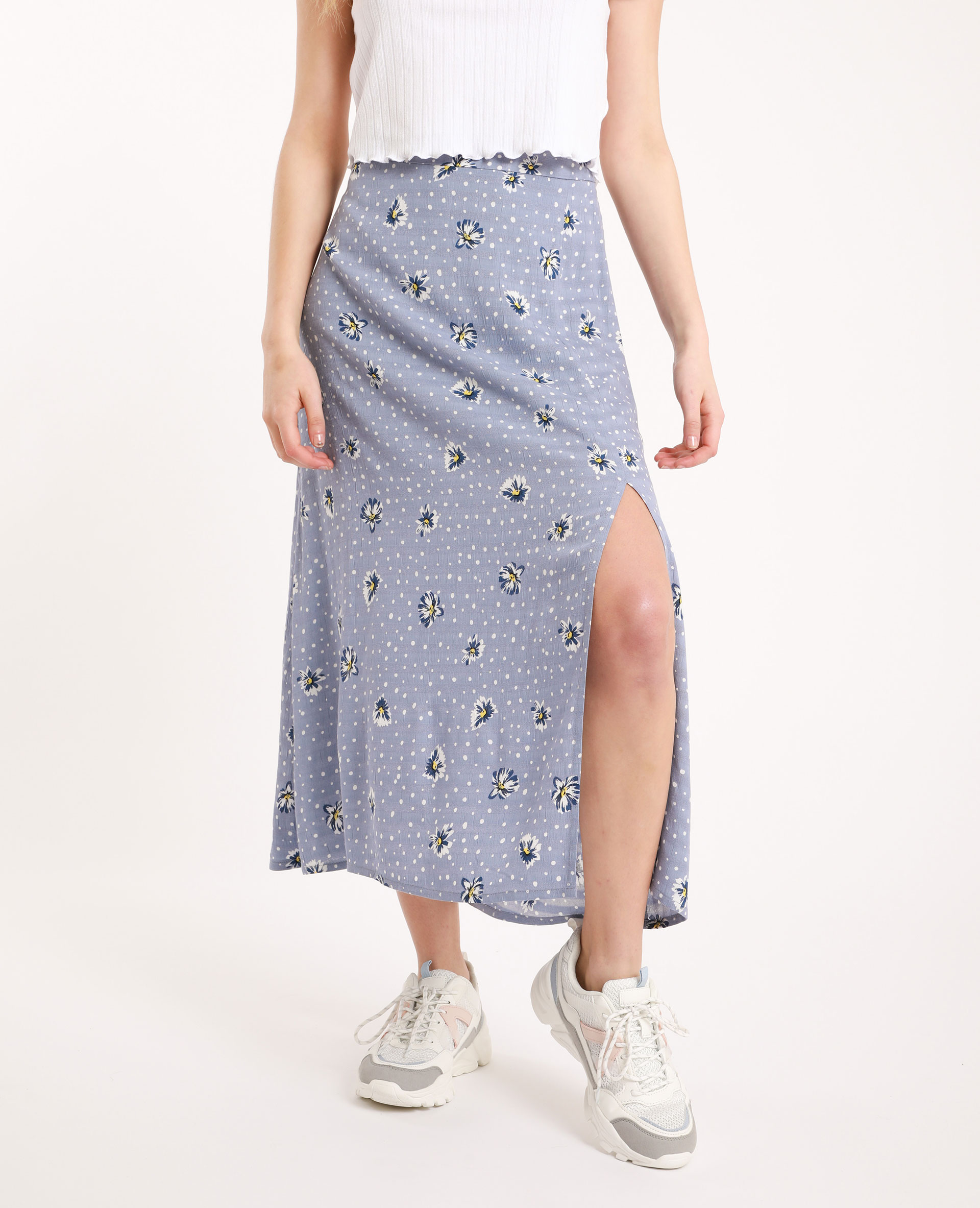 Jupe longue fleurs Pimkie