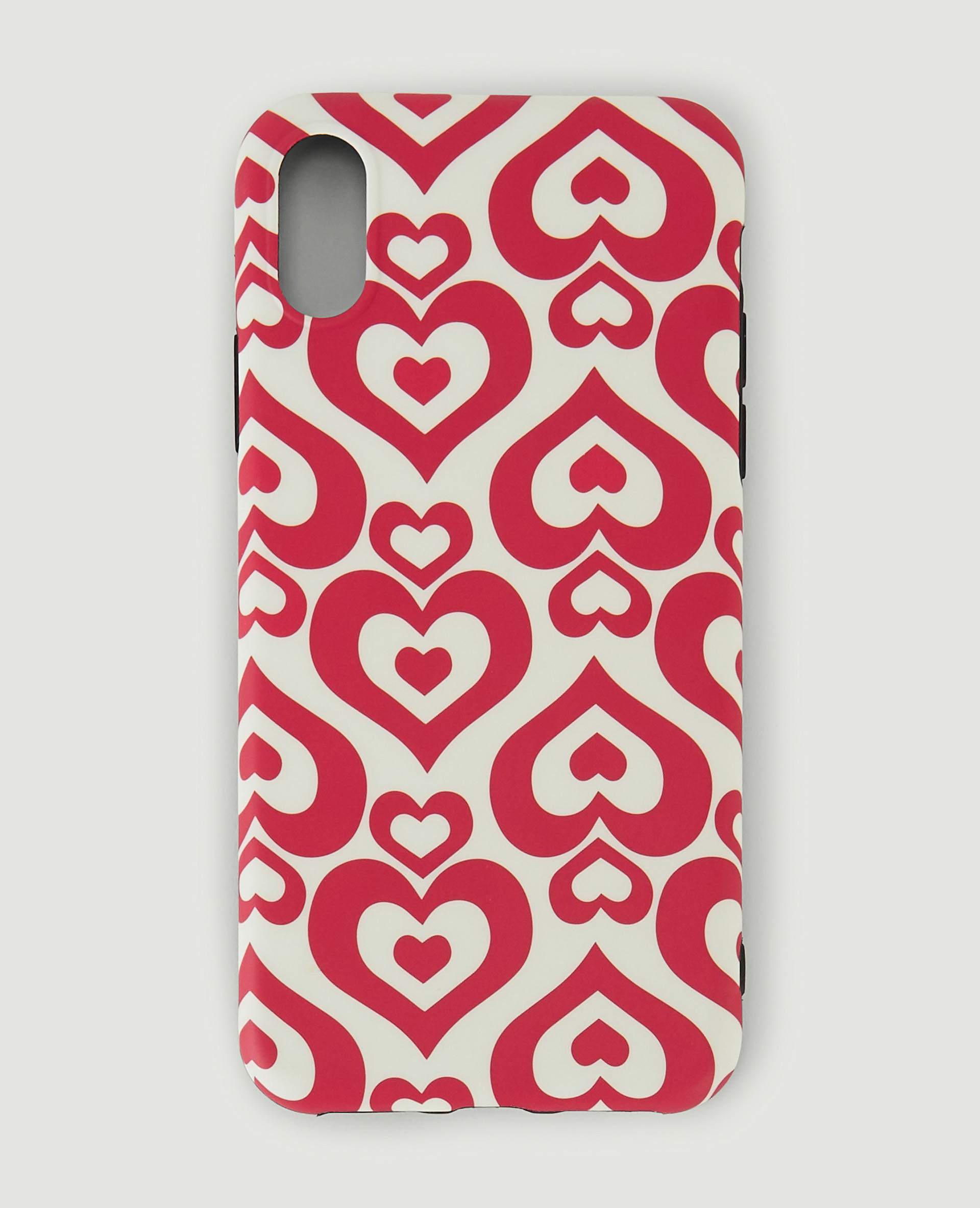 Coque iPhone "cœurs" rouge - Pimkie