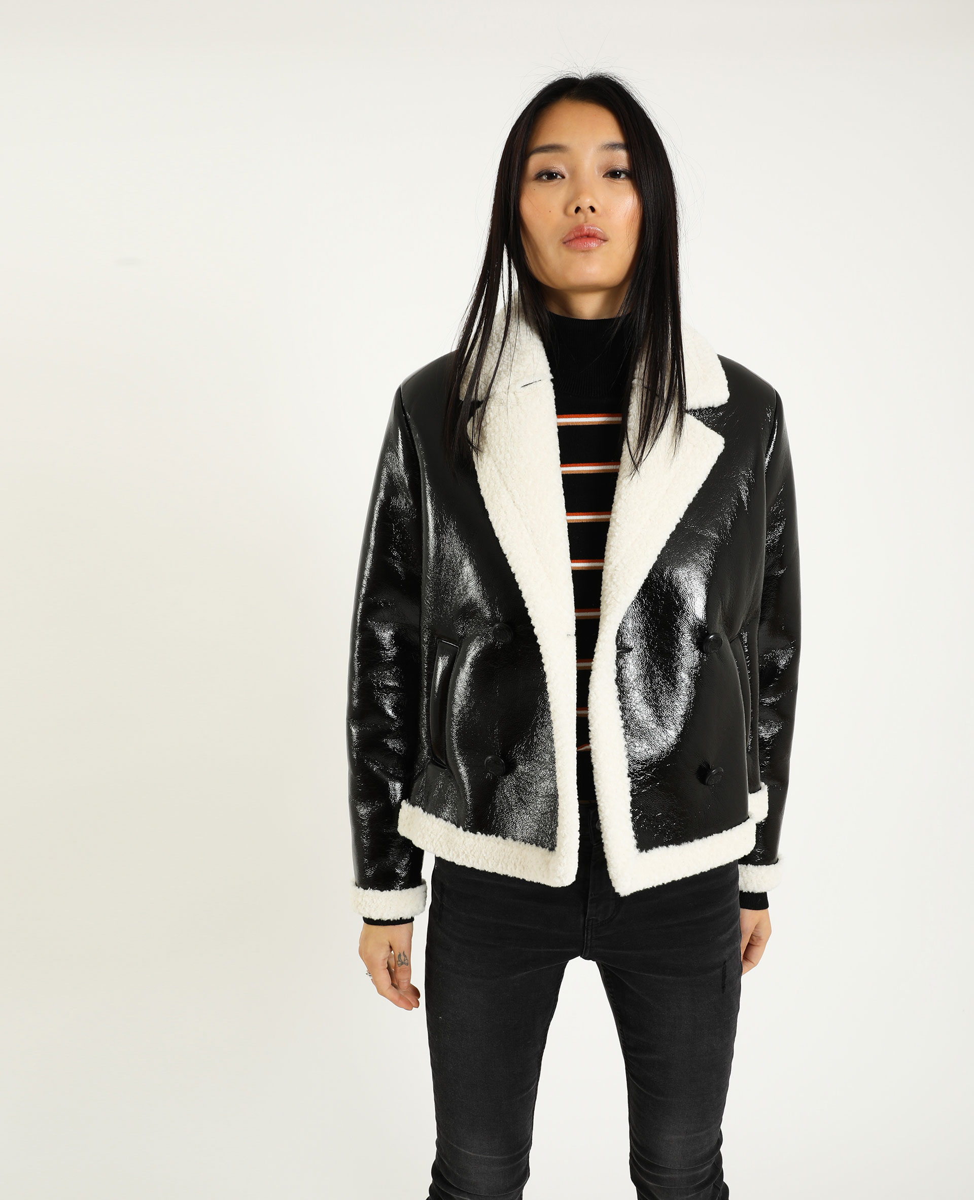 Veste sales vinyle femme