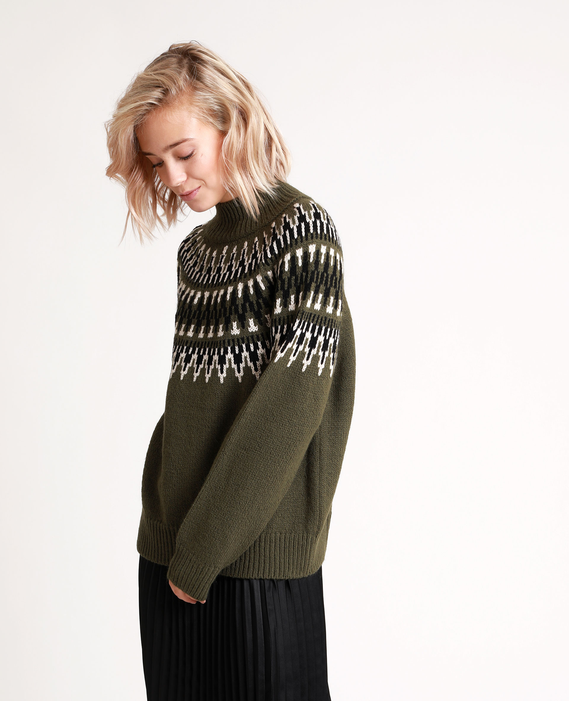 Pull maille online jacquard femme