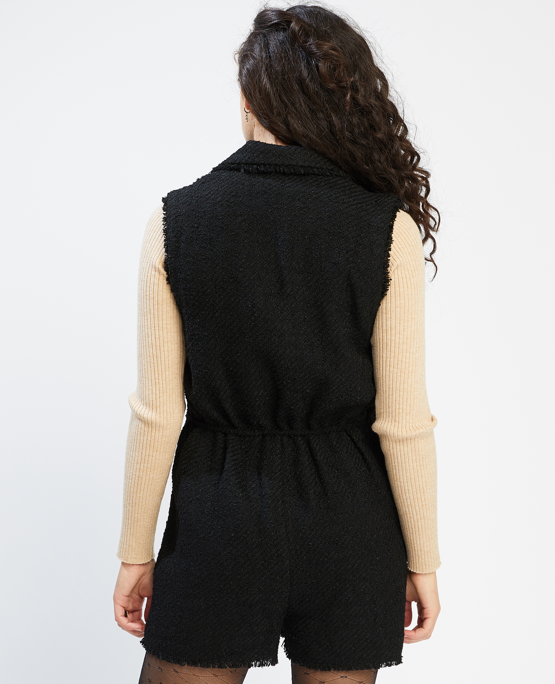 Combishort tweed noir - Pimkie