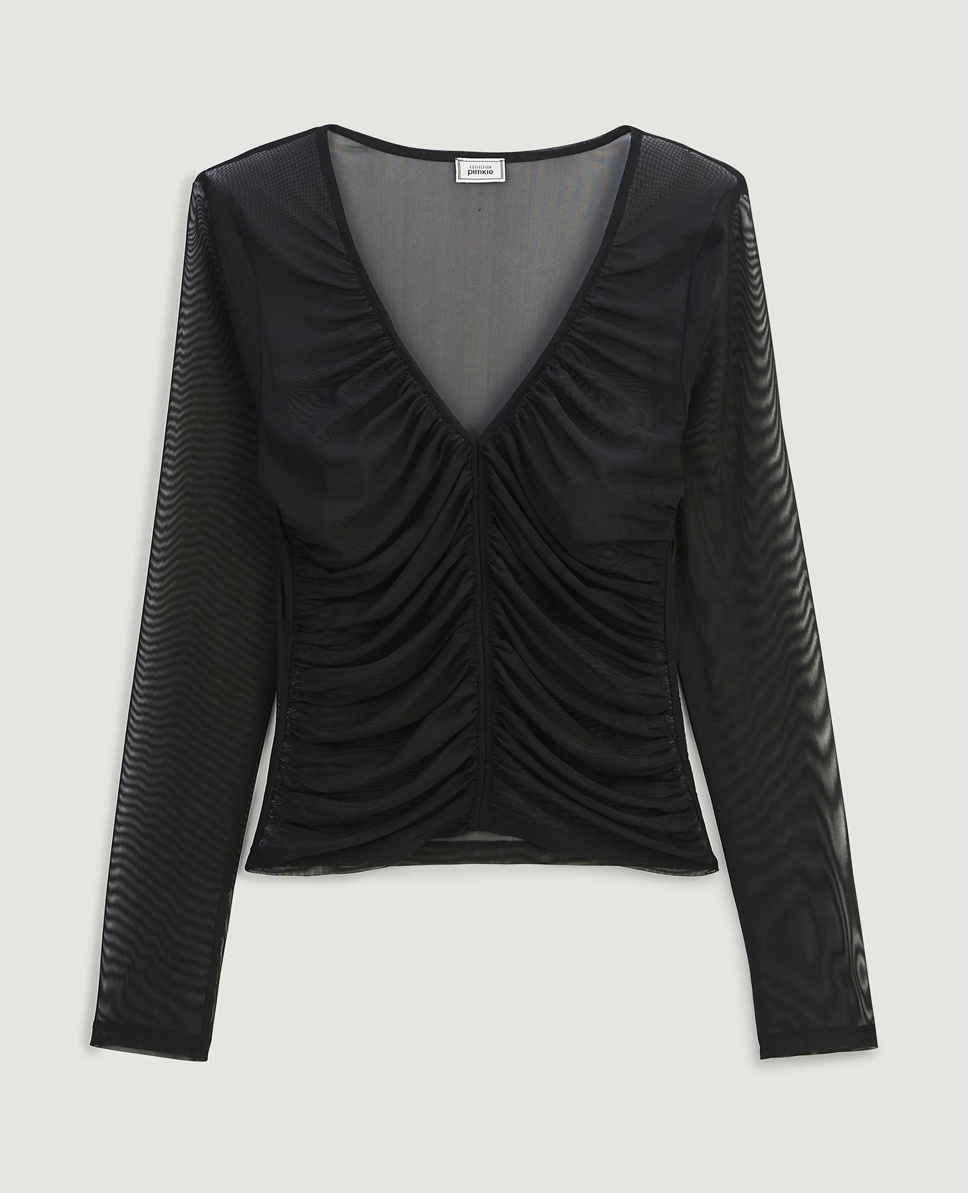 Top en maille micro-mesh noir - Pimkie