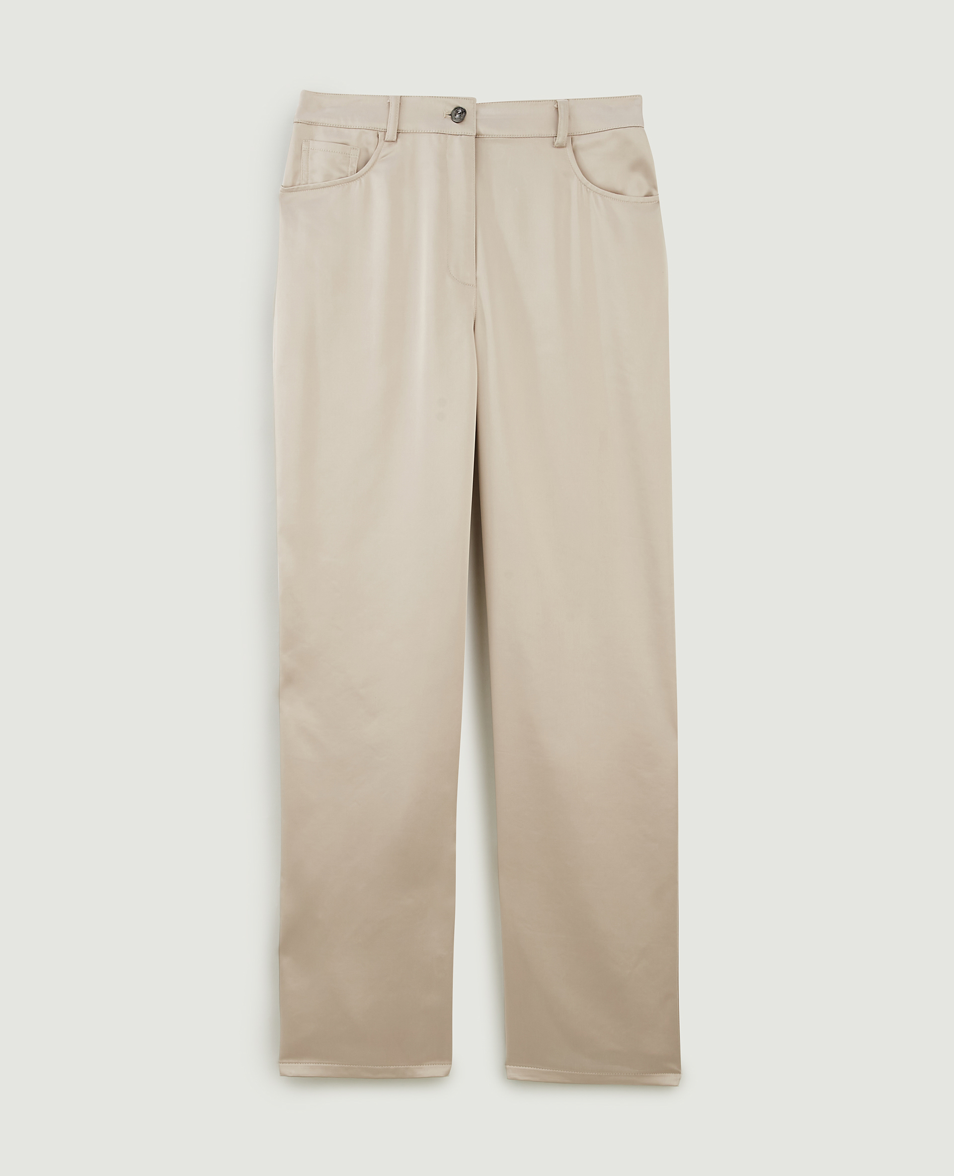 Pantalon droit en satin écru - Pimkie
