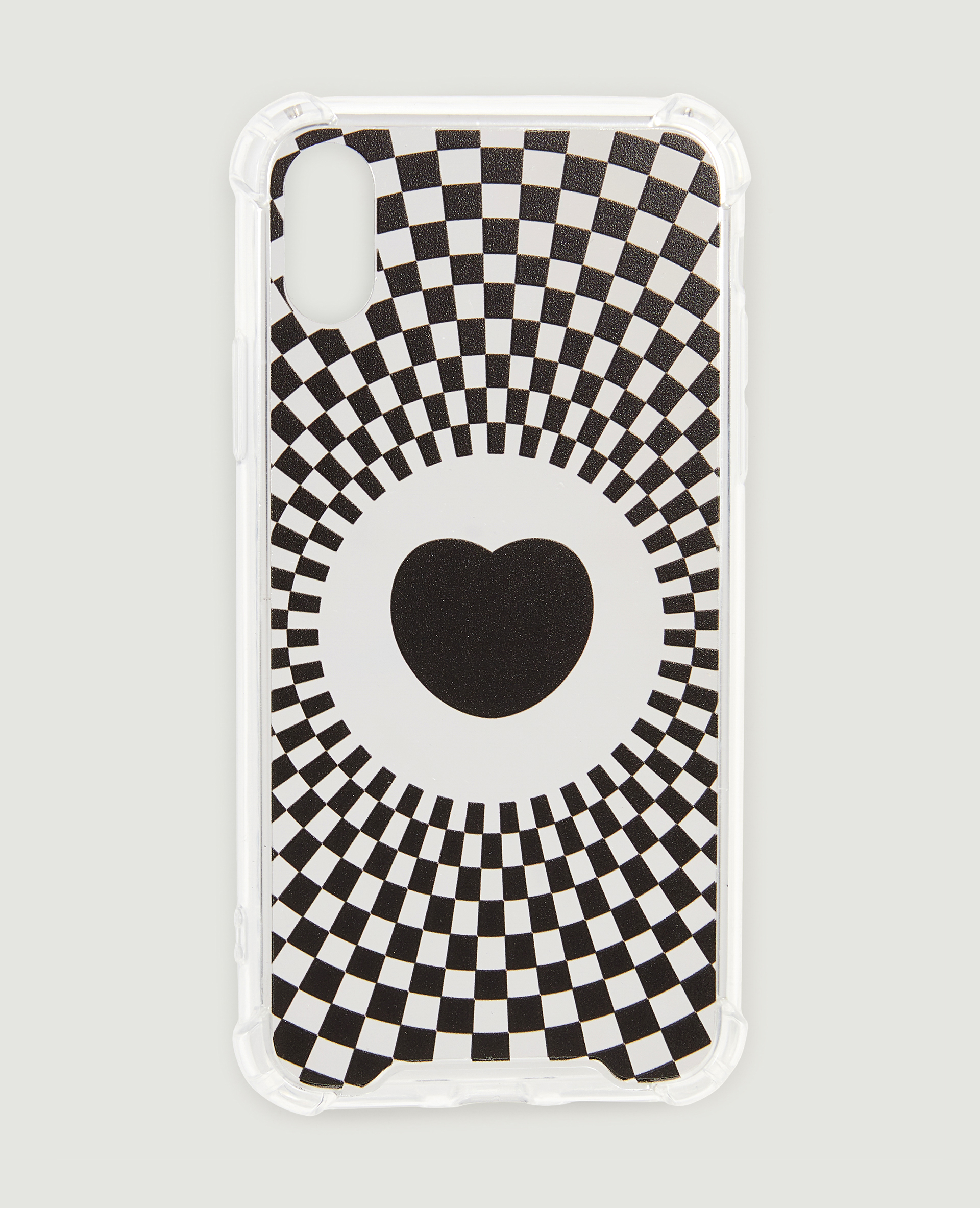 Coque de téléphone motif cœur psychédélique noir - Pimkie