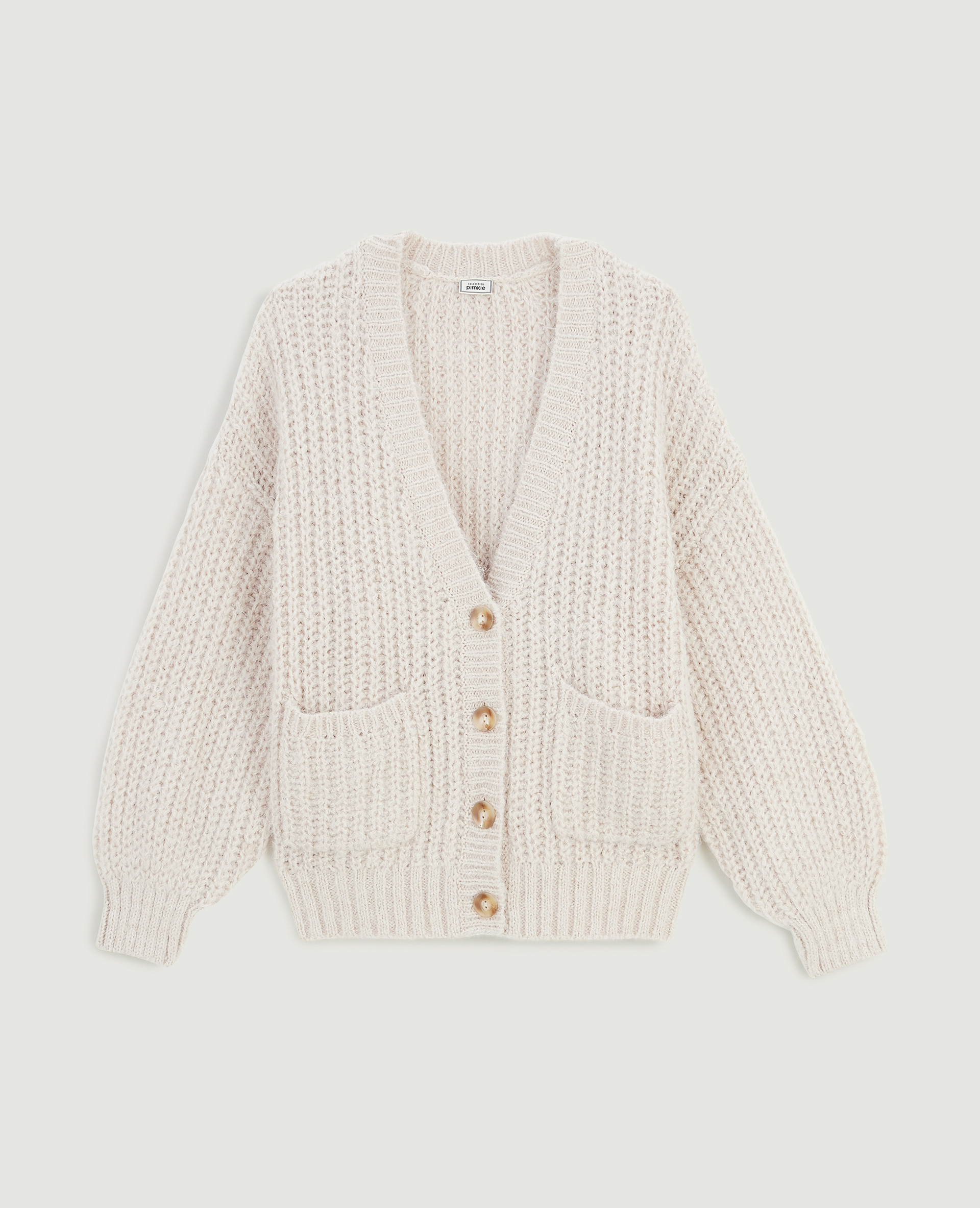Gilet en grosse maille écru - Pimkie