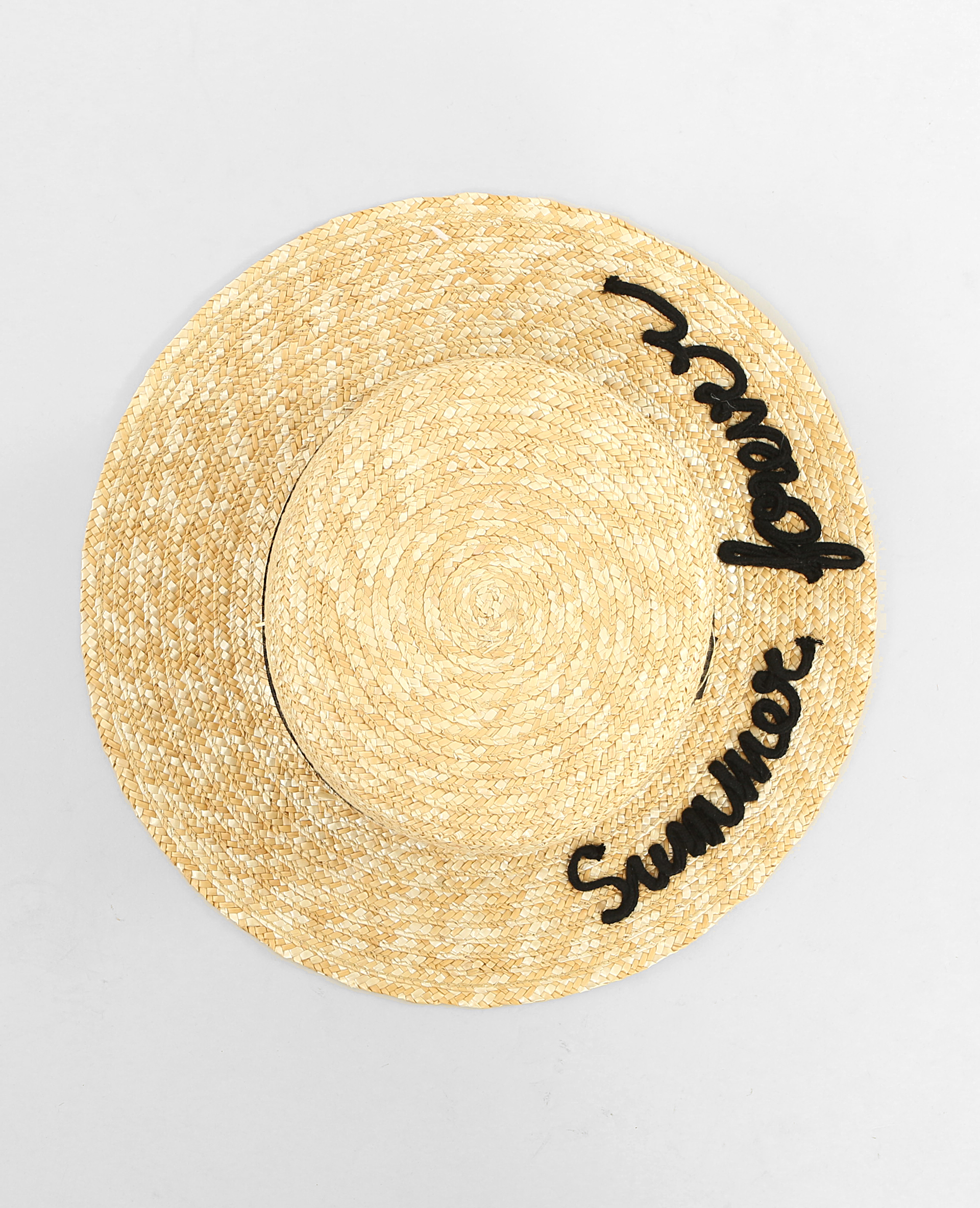Canotier à message beige ficelle - Pimkie