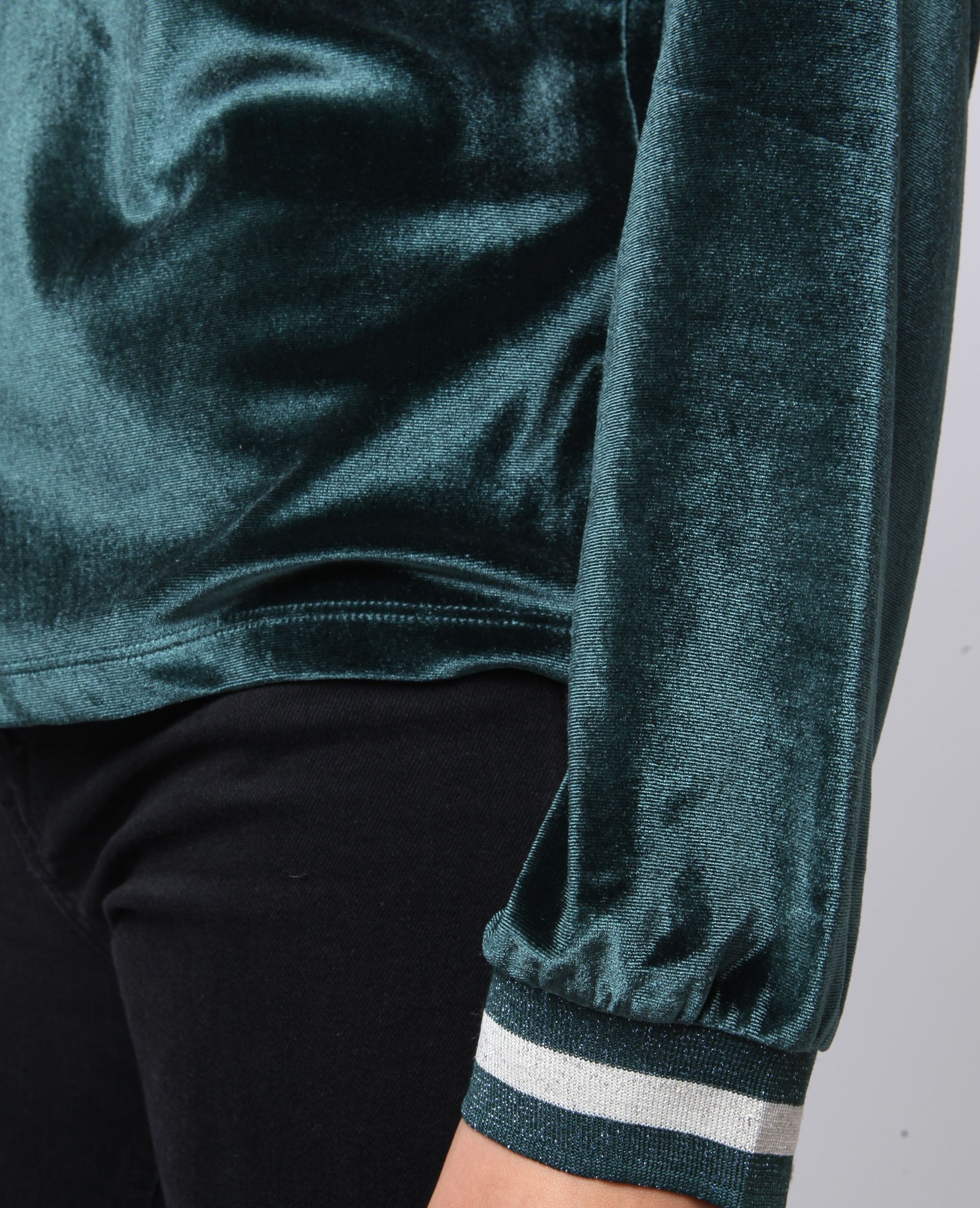 Sweat velours vert foncé - Pimkie