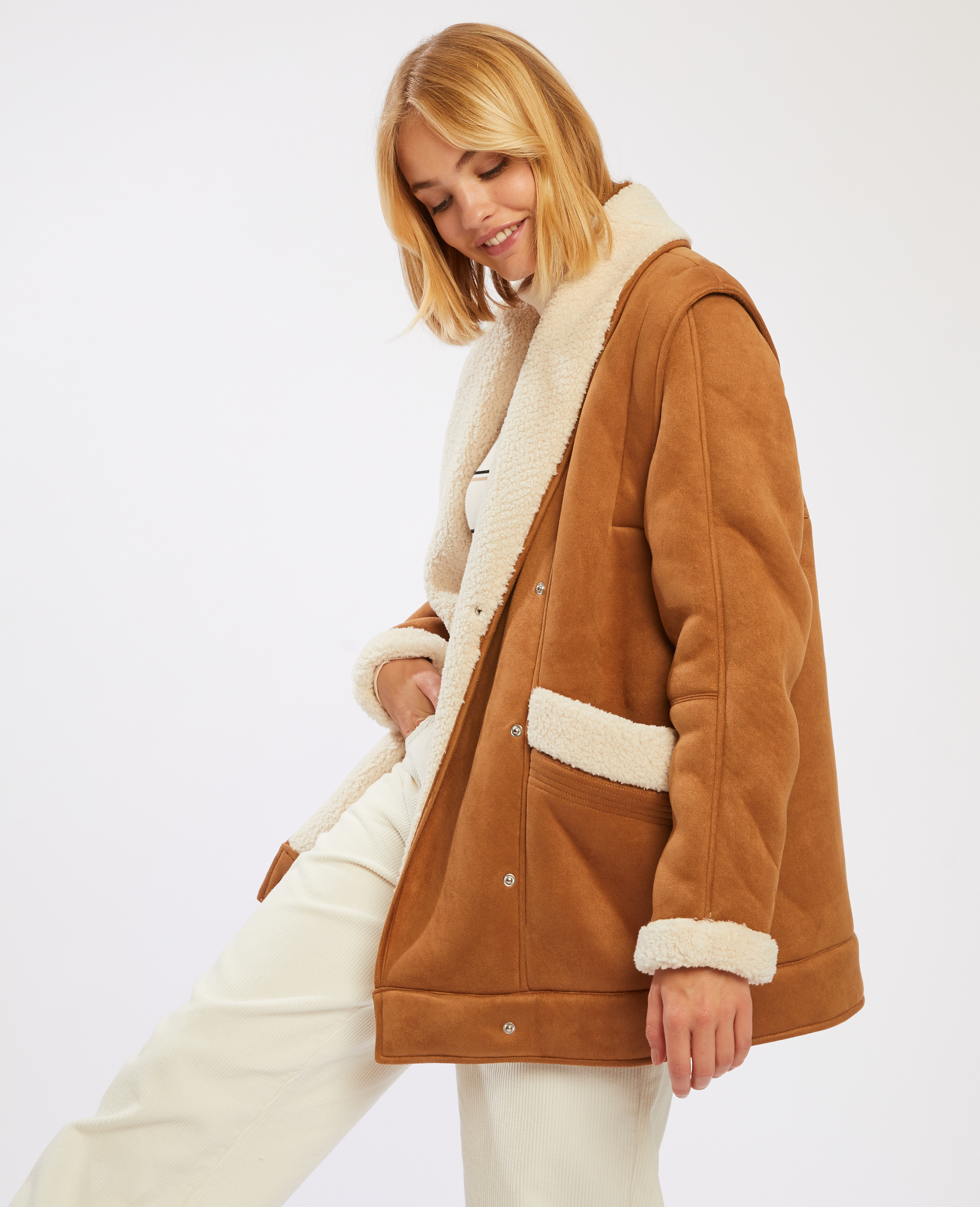 Manteau en mouton 2025 retourné