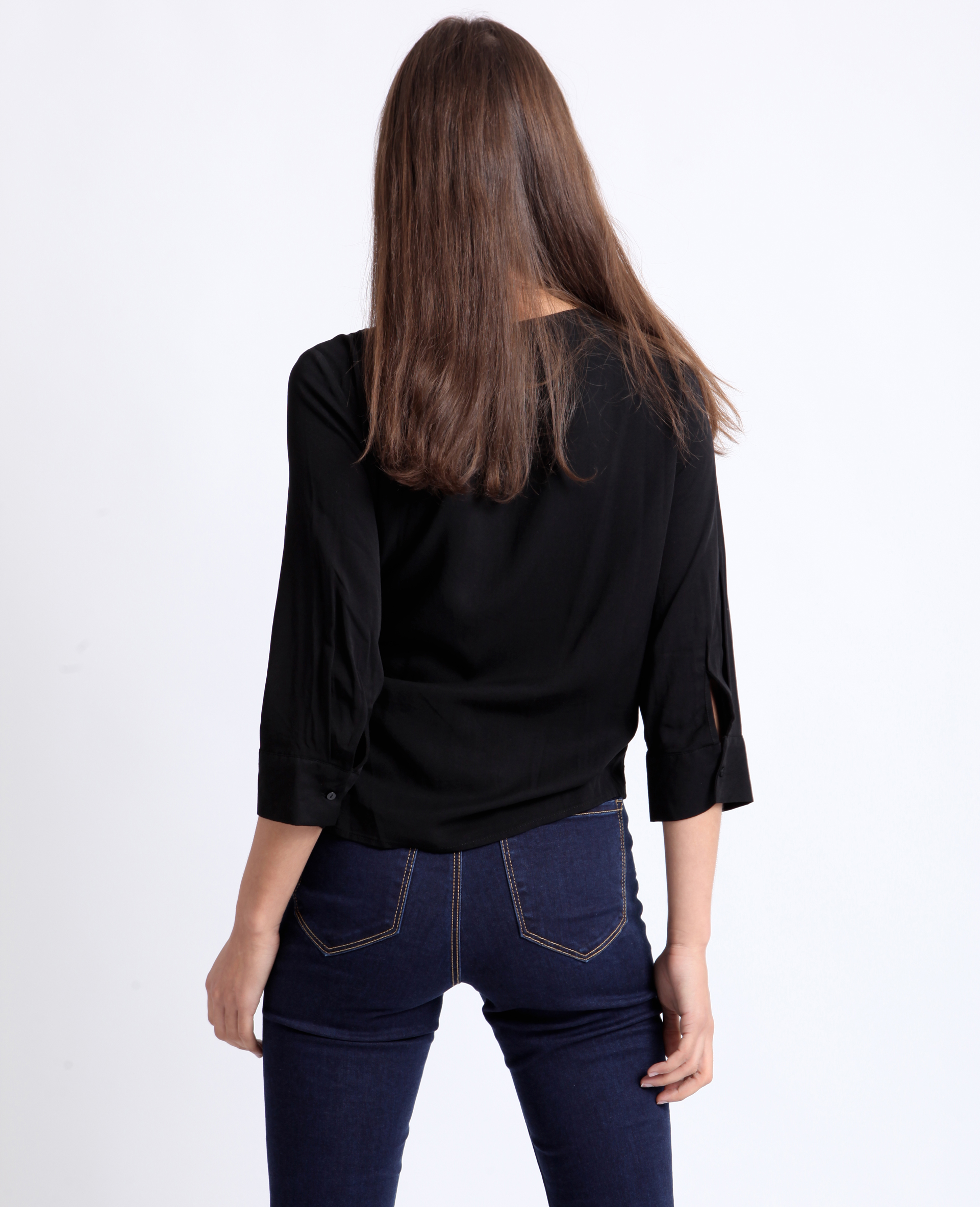 Blouse unie noir - Pimkie