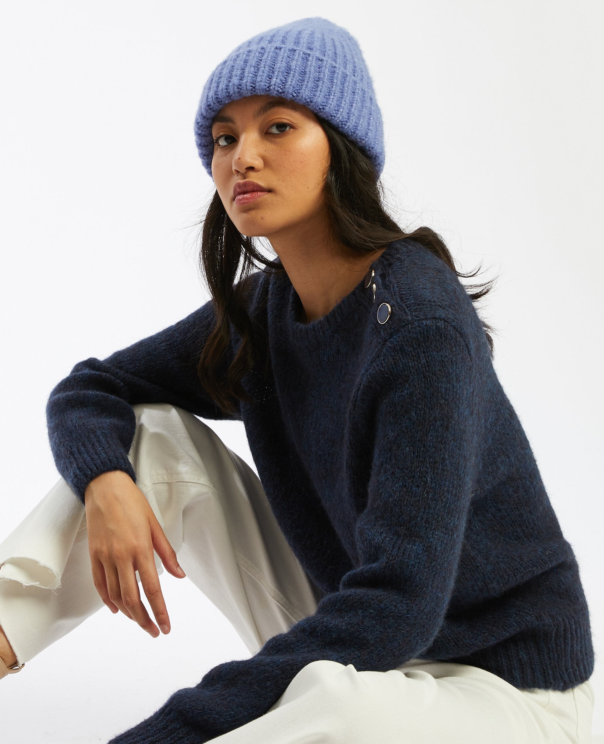 Pull boutonn l paule