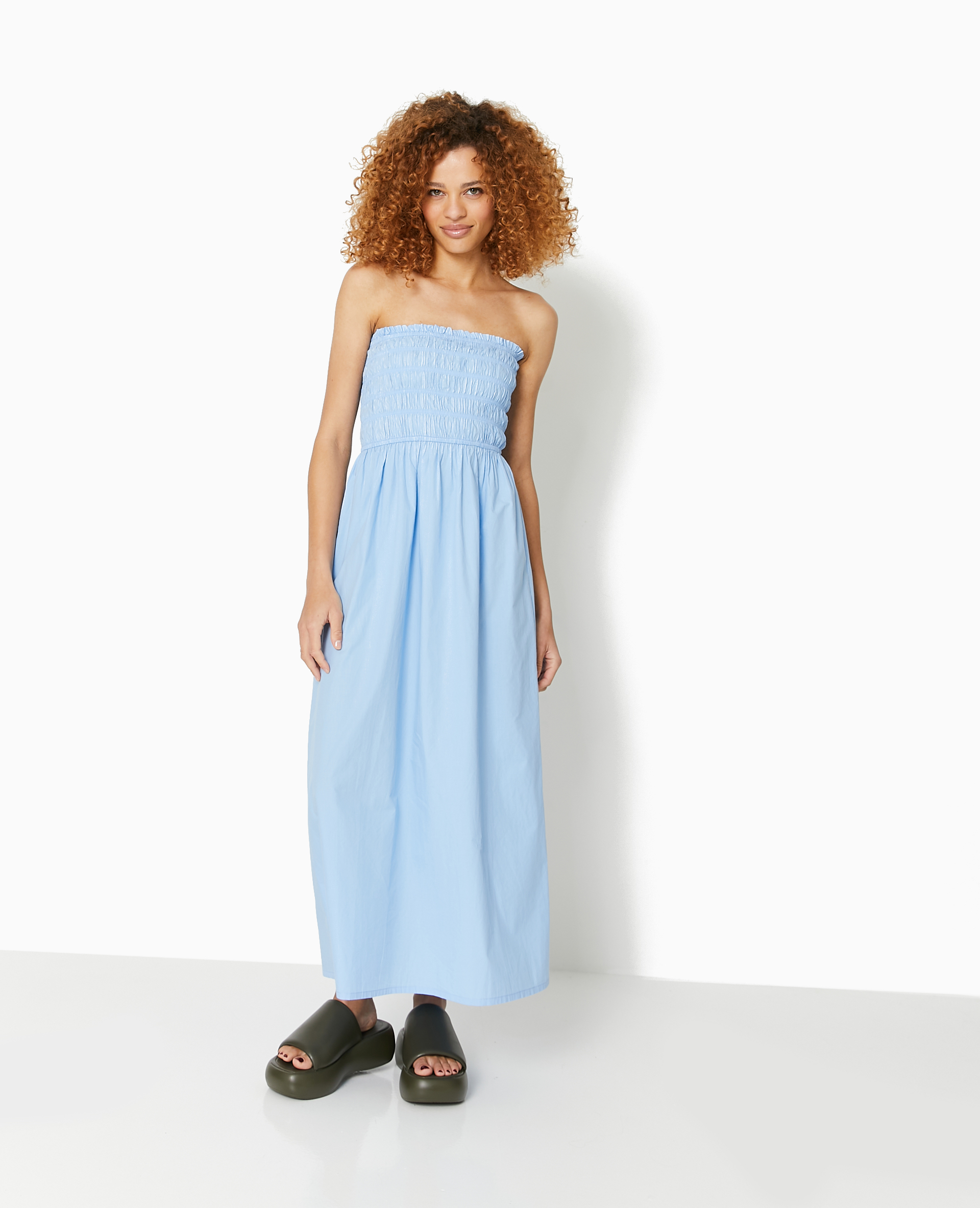 Robe longue bustier smocke Pimkie