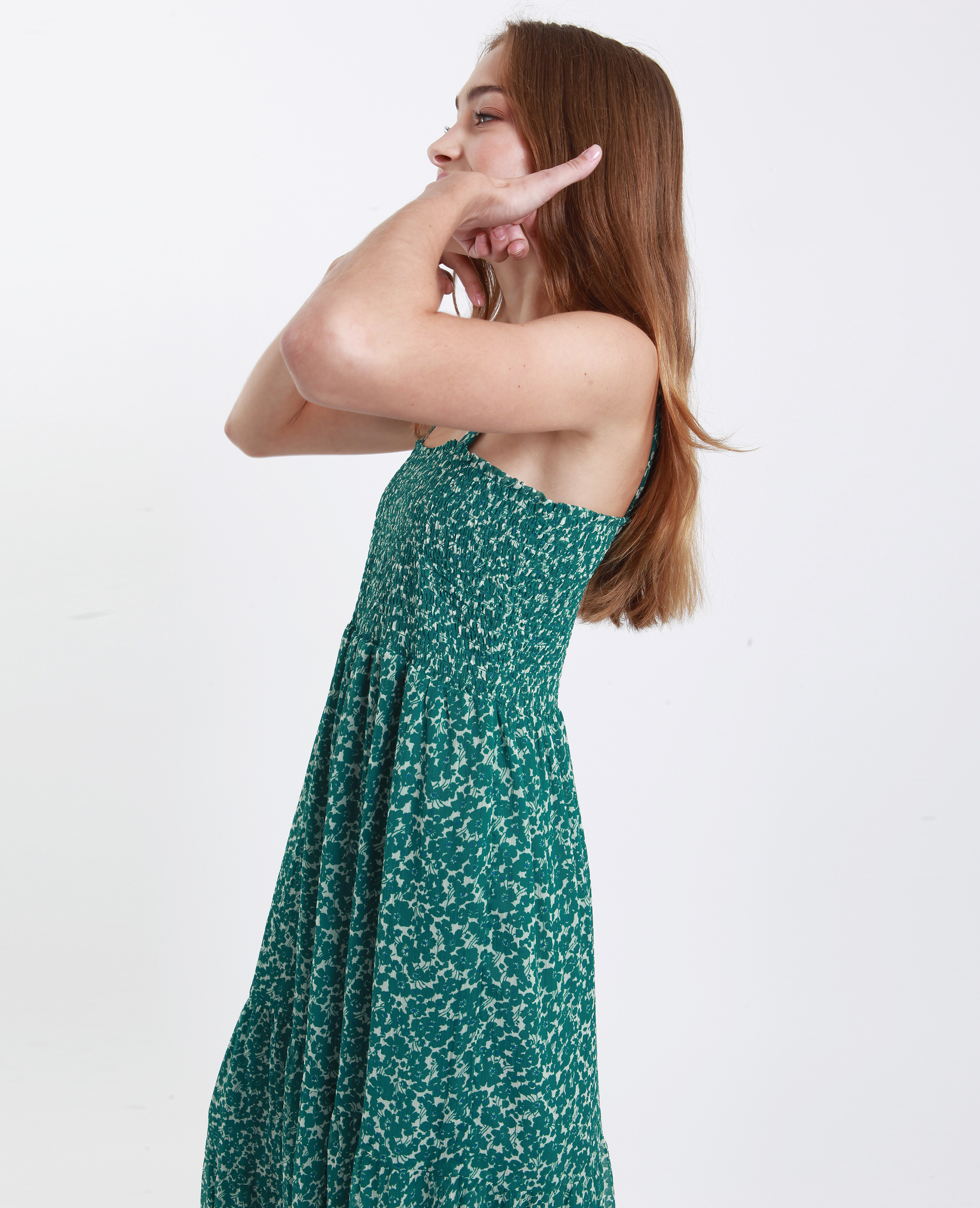 Robe longue fleurie