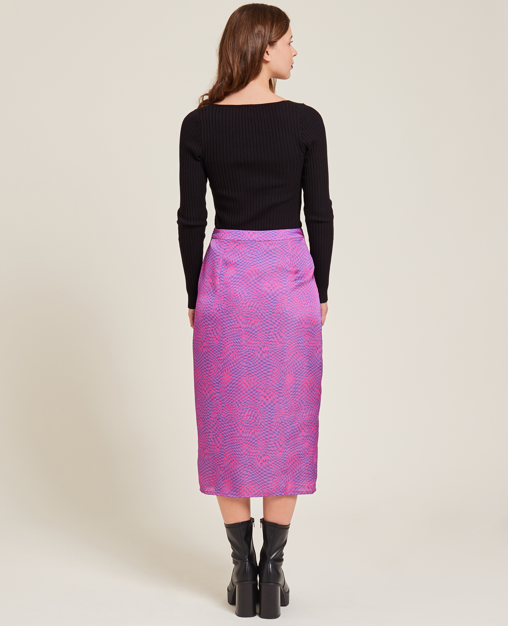 Jupe midi fendue violet - Pimkie