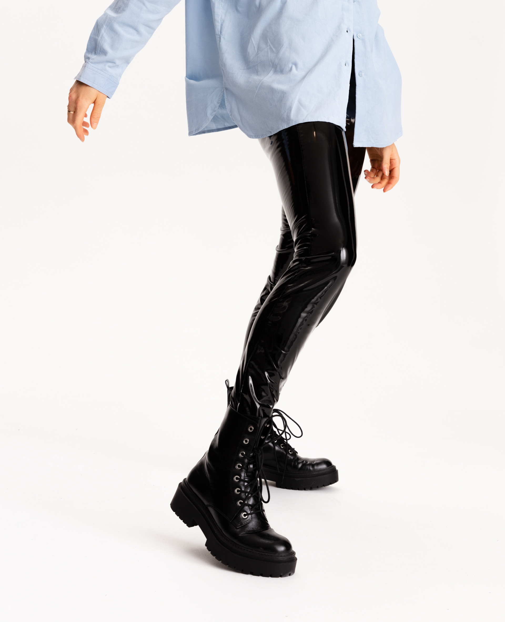 Legging vinyl cheap noir