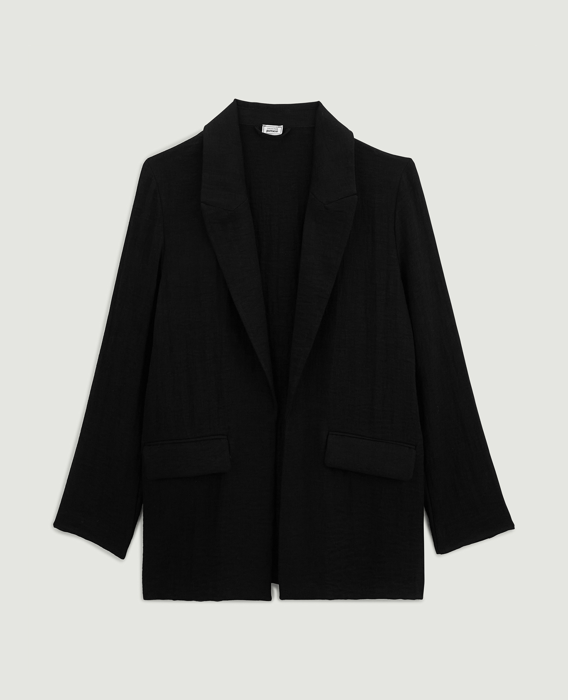 Veste blazer effet lin noir - Pimkie