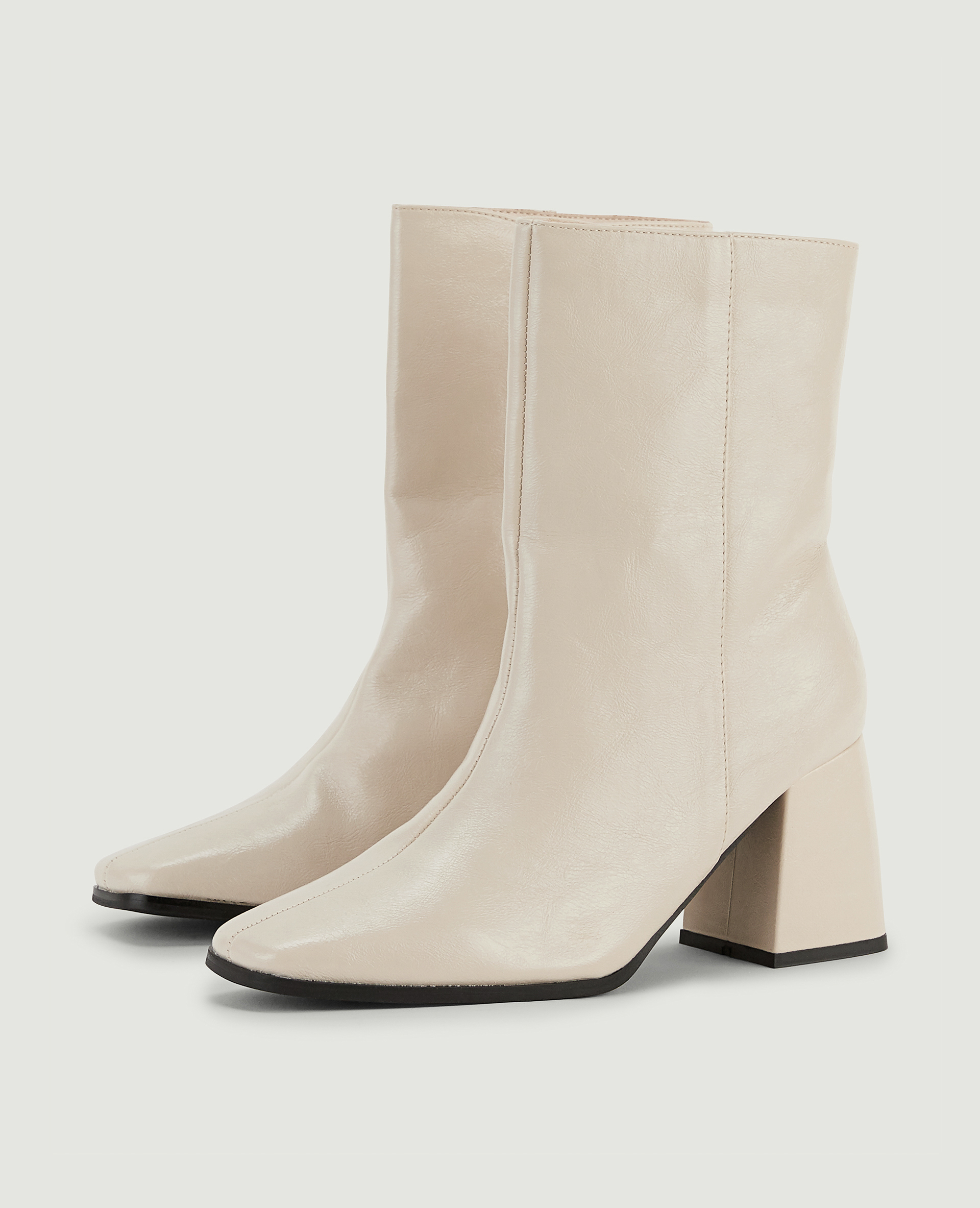 Boots à talons bouts carrés blanc - Pimkie