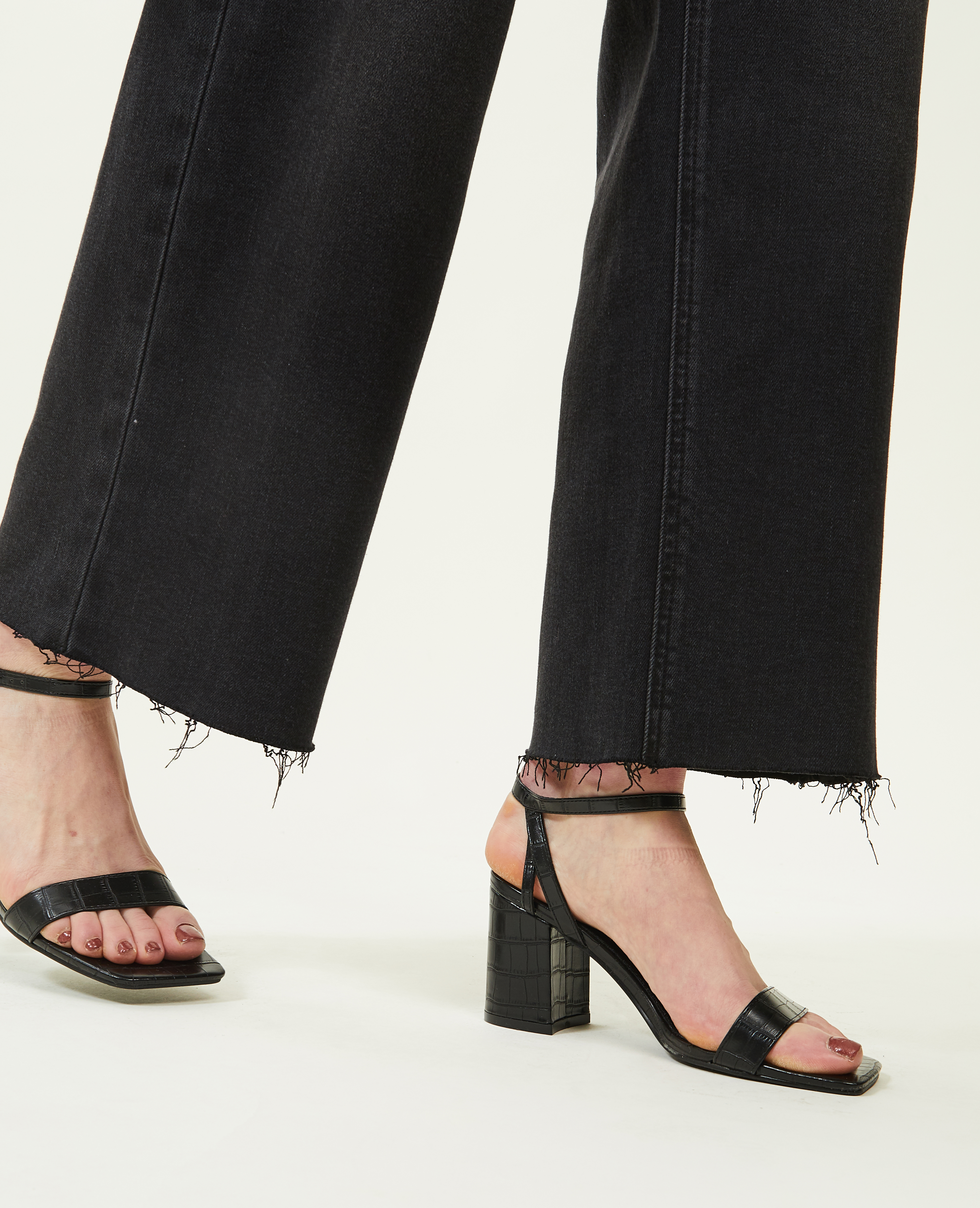 Jean wide taille haute noir - Pimkie
