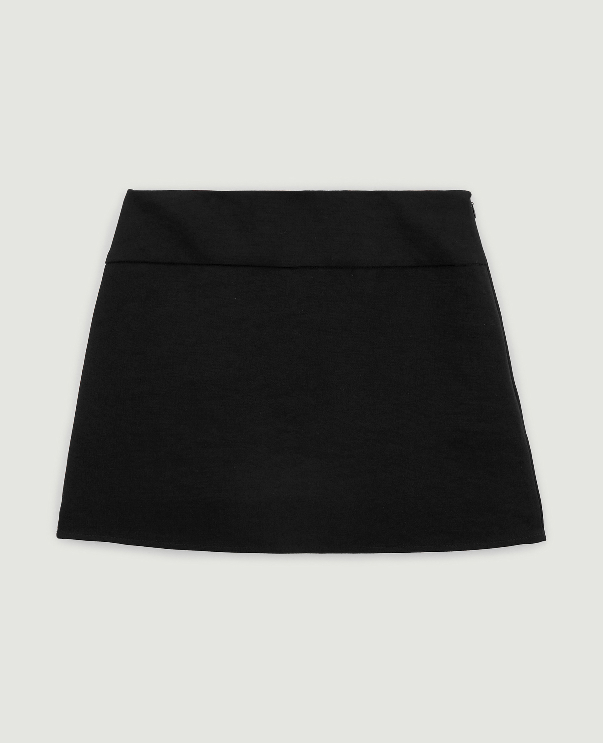 Jupe-short en tissu fluide noir - Pimkie