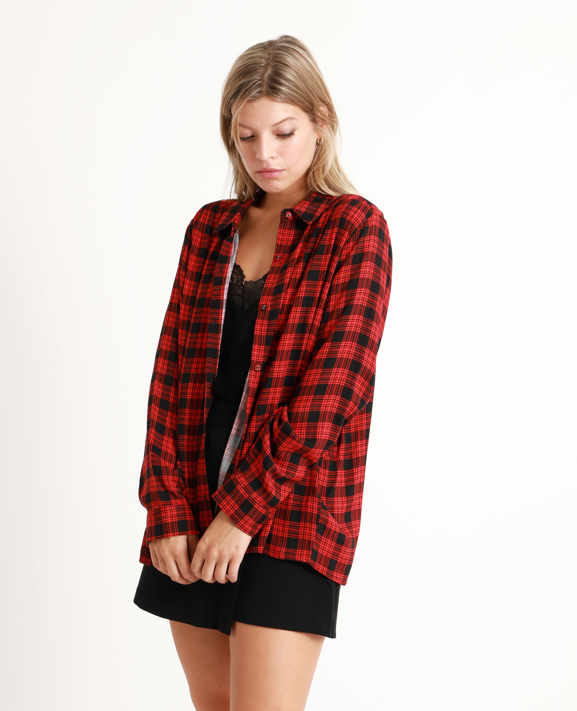 Chemise à carreaux rouge 2025