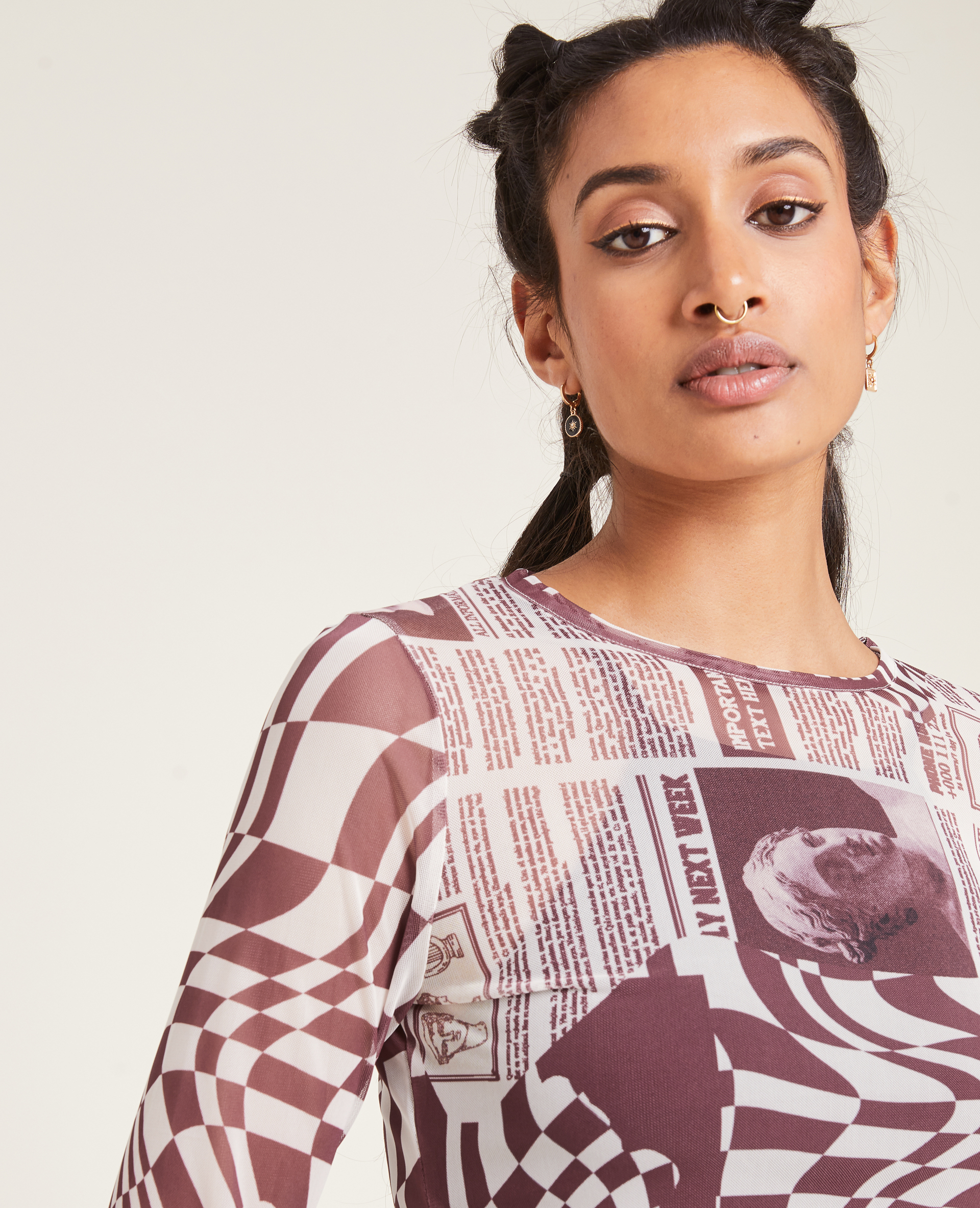 Top en maille transparente blanc - Pimkie