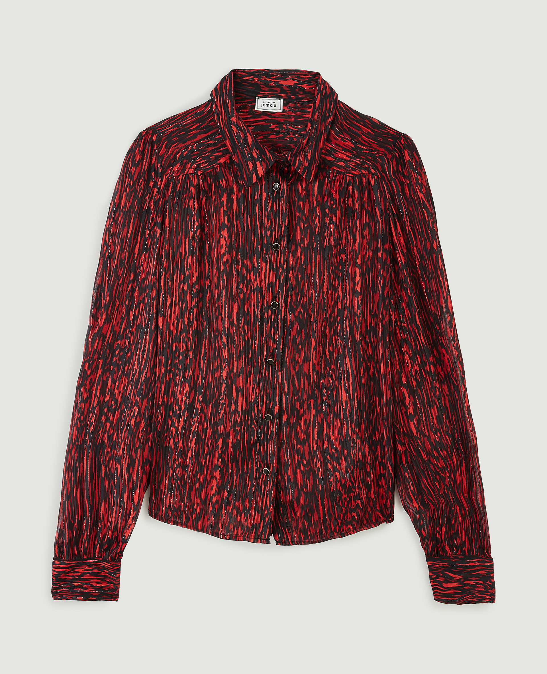 Chemise à fronces rouge - Pimkie
