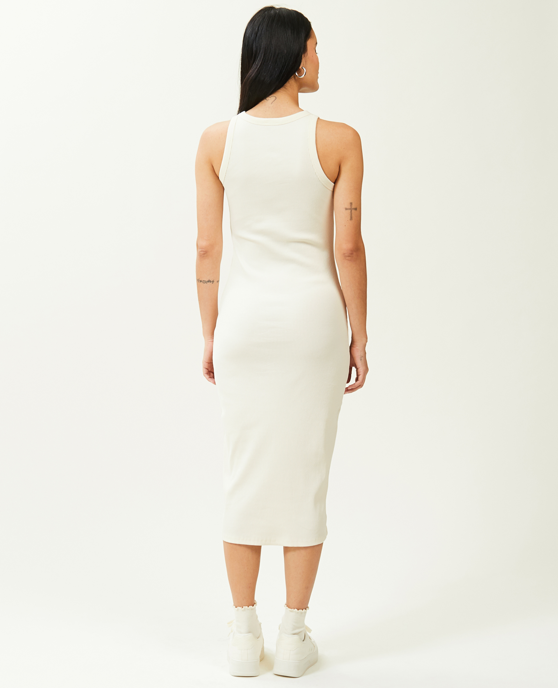 Robe débardeur maille côtelée écru - Pimkie