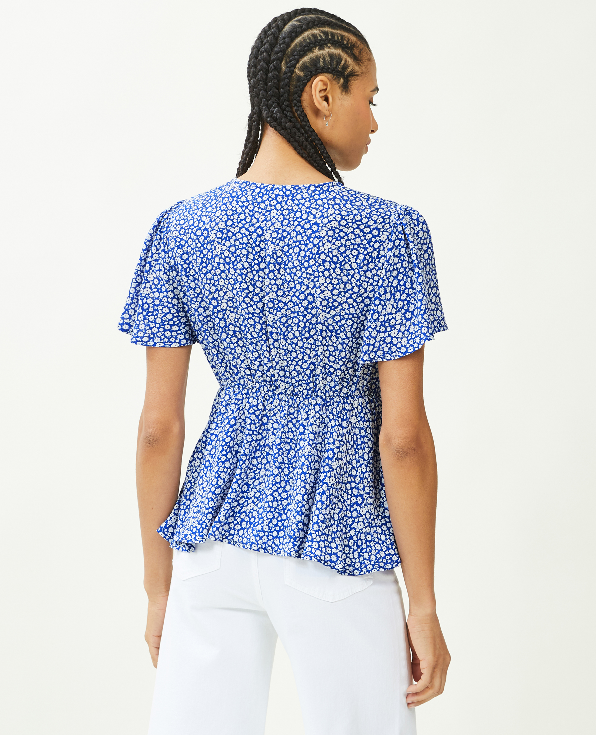 Top en tissu fluide bleu électrique - Pimkie
