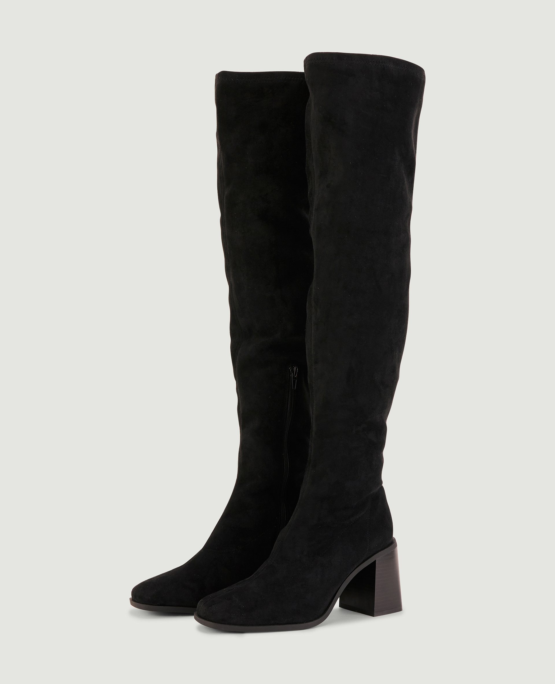 Bottes cuissardes en suédine noir - Pimkie