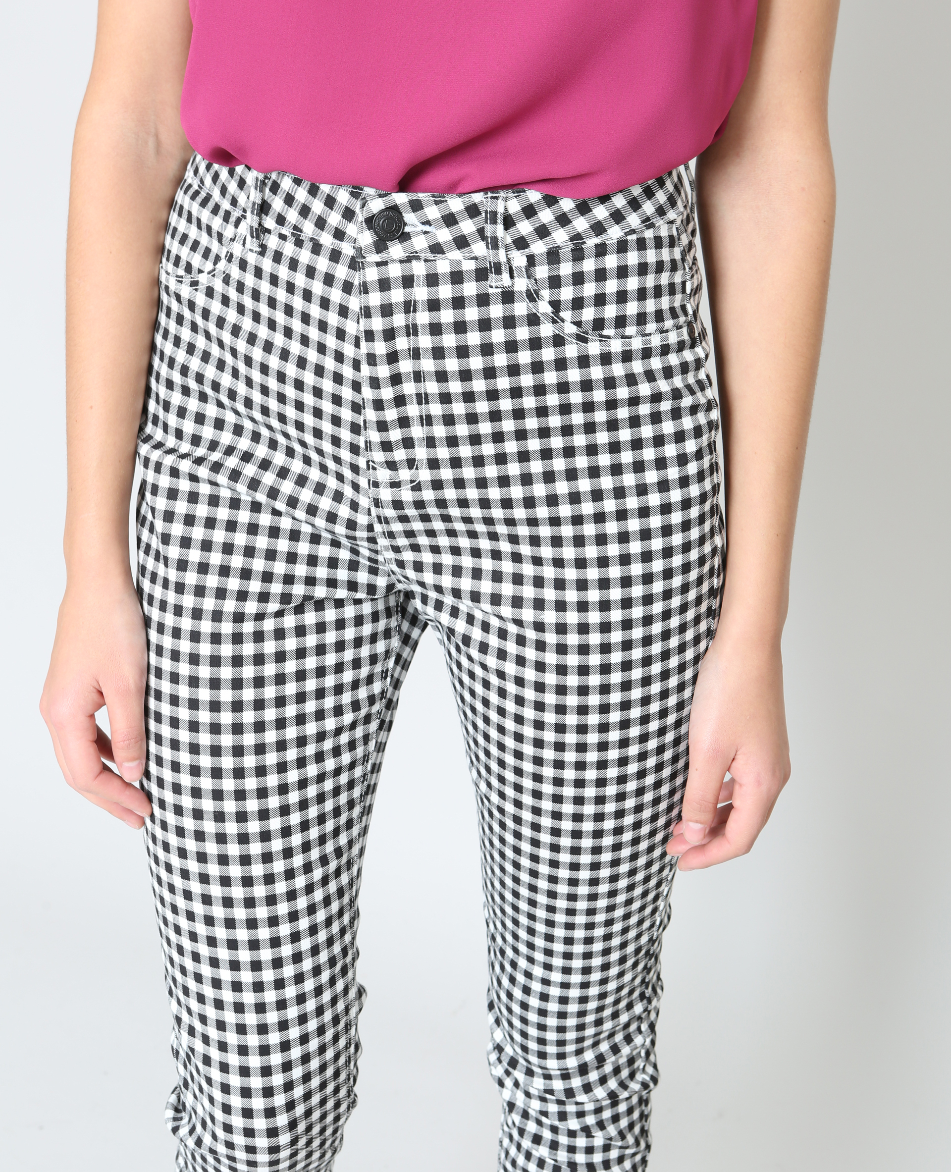 Pantalon vichy femme