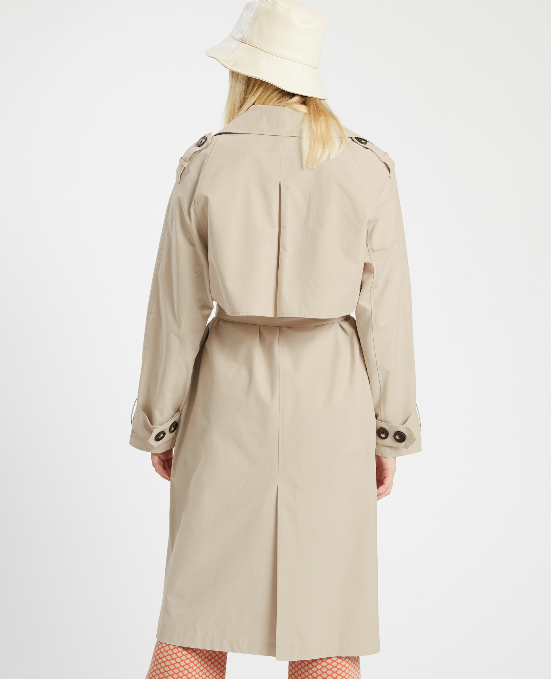 Trench long avec ceinture gris argenté - Pimkie