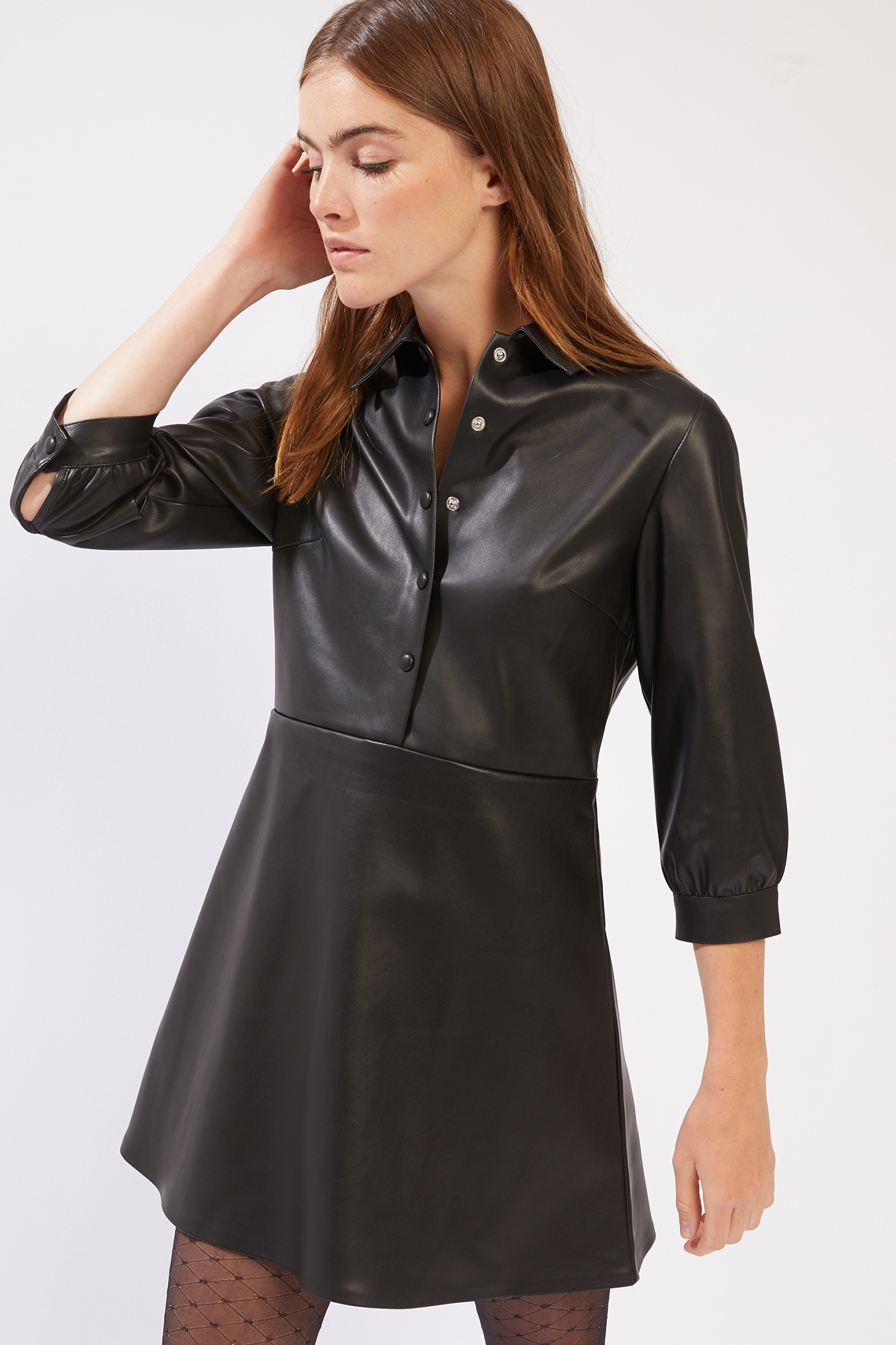 Robe en deals cuire femme