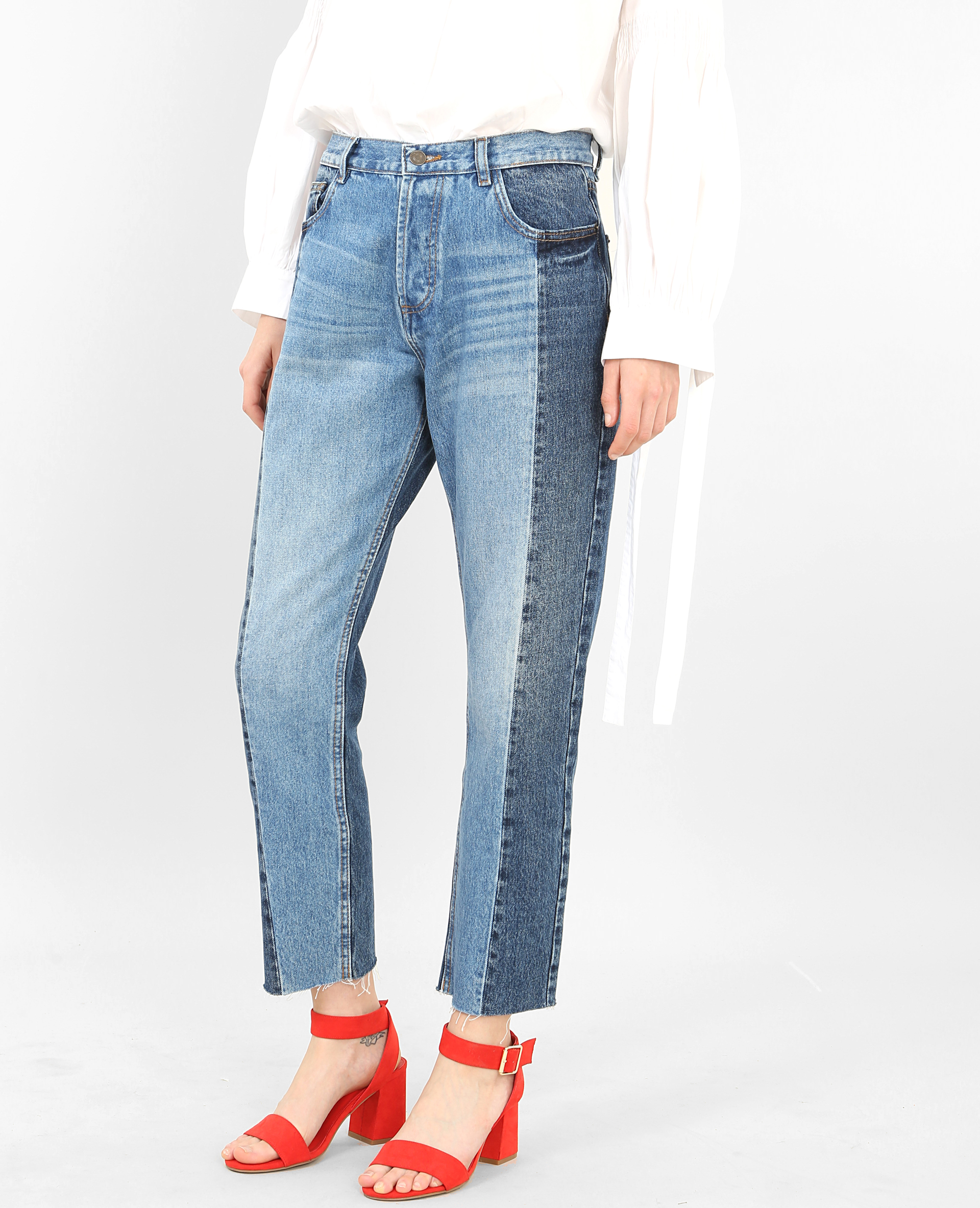 Jean mum bicolore Pimkie