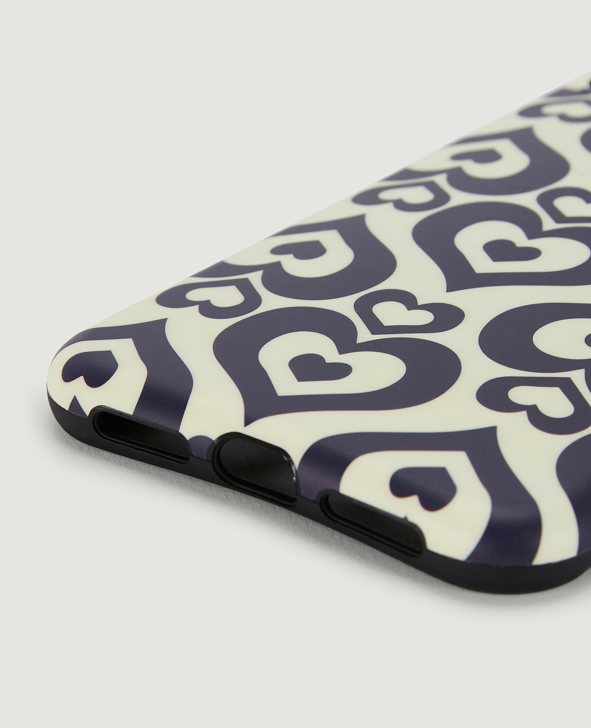 Coque iPhone "cœurs" blanc - Pimkie