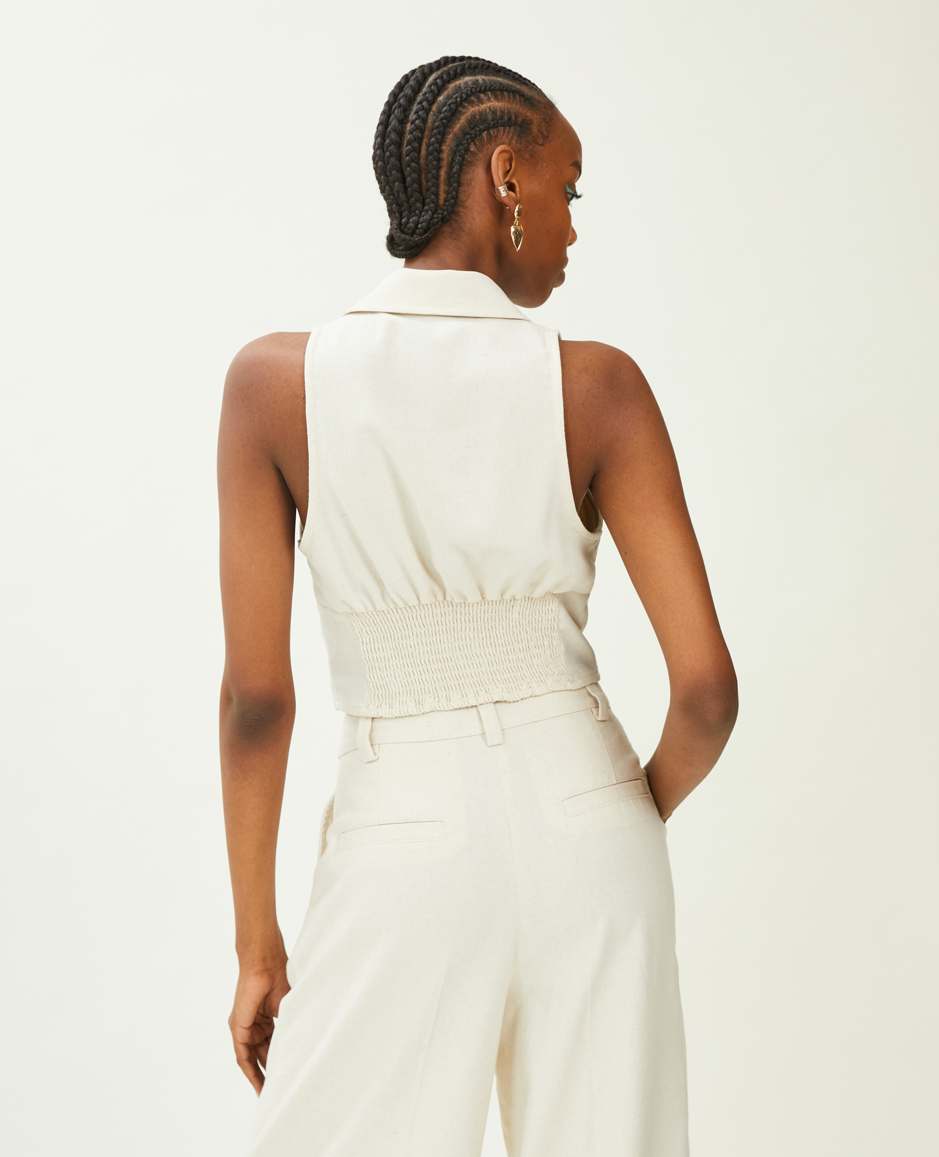 Top façon gilet de barman sable - Pimkie