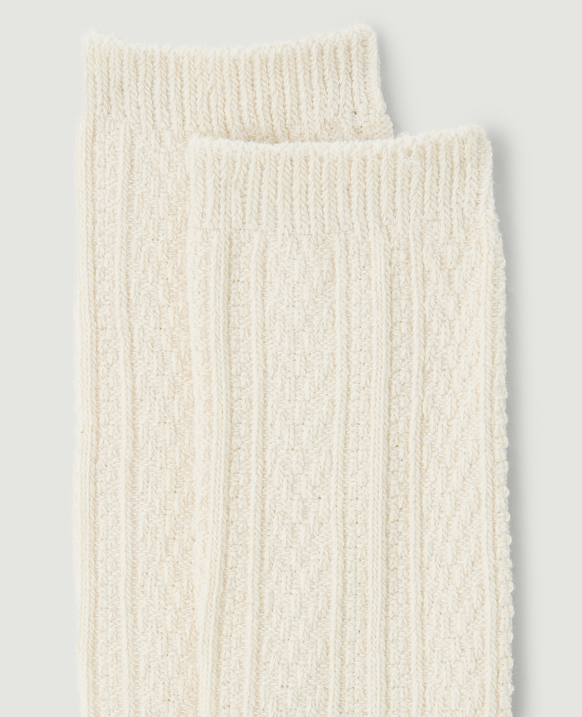 Chaussettes hautes maille fantaisie écru - Pimkie