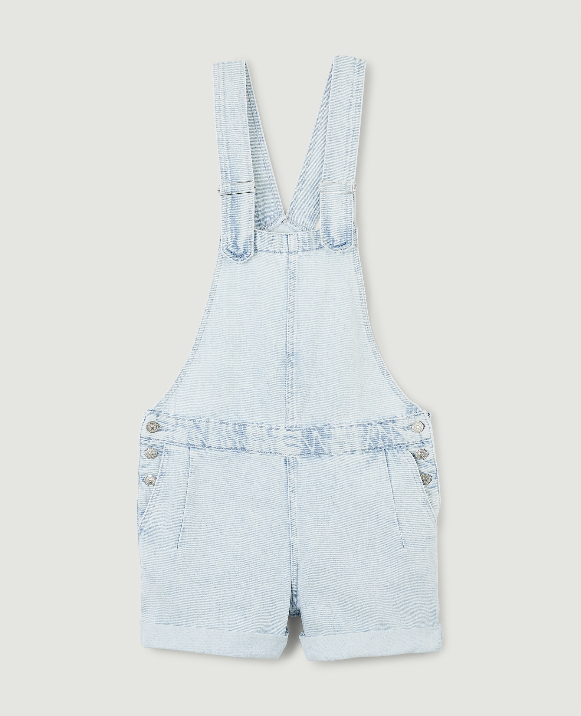 Salopette-short en jean bleu clair - Pimkie