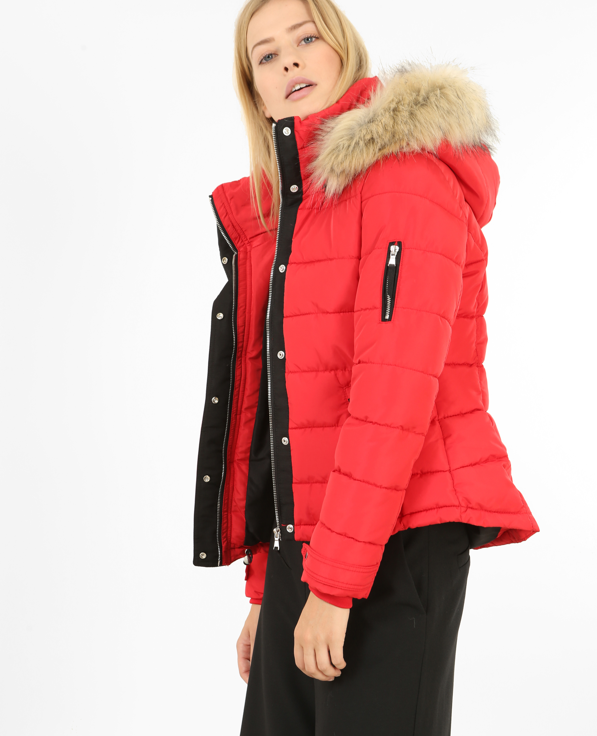 manteau doudoune rouge