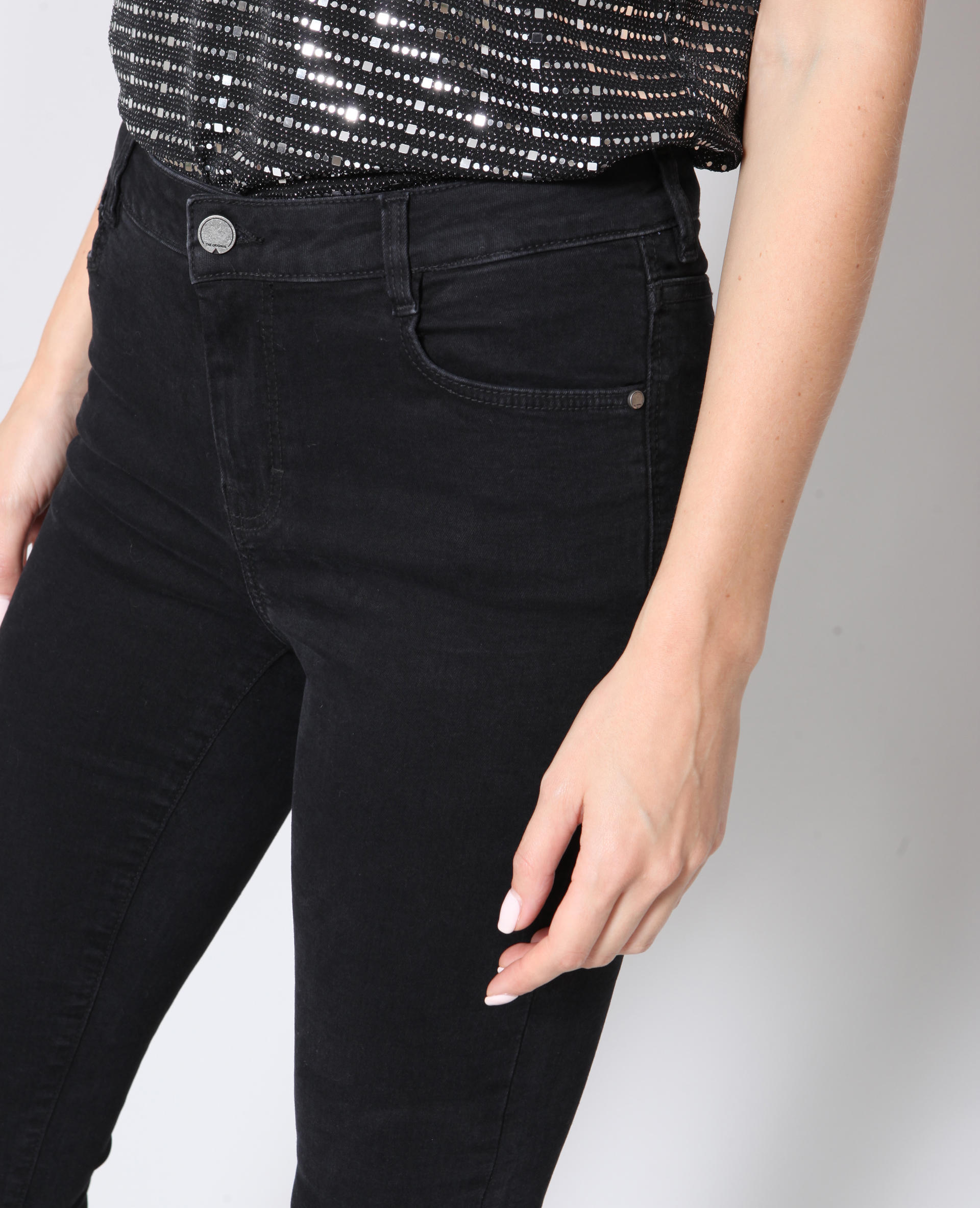 Jean skinny mid waist noir - Pimkie