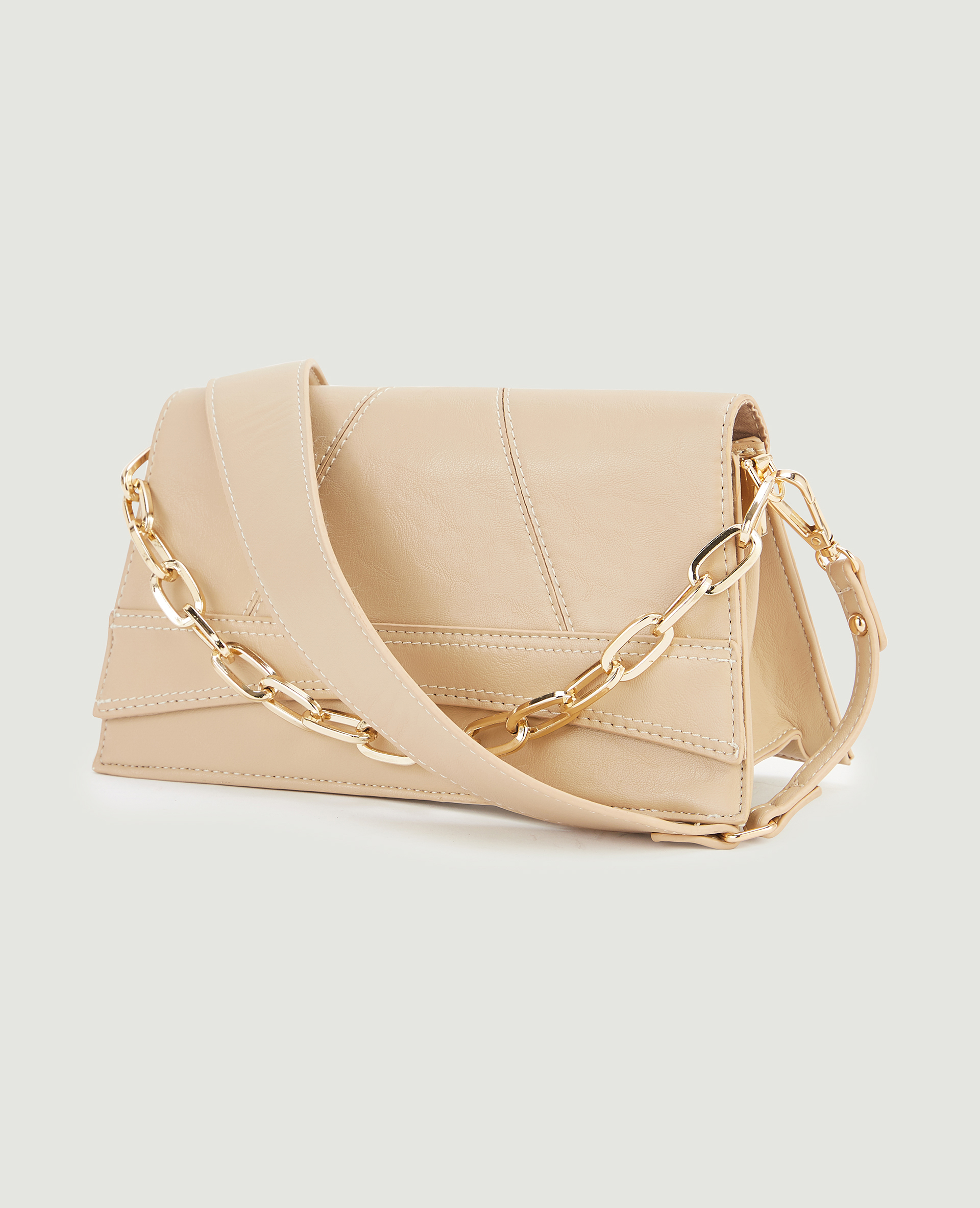 Sac baguette rigide beige ficelle - Pimkie