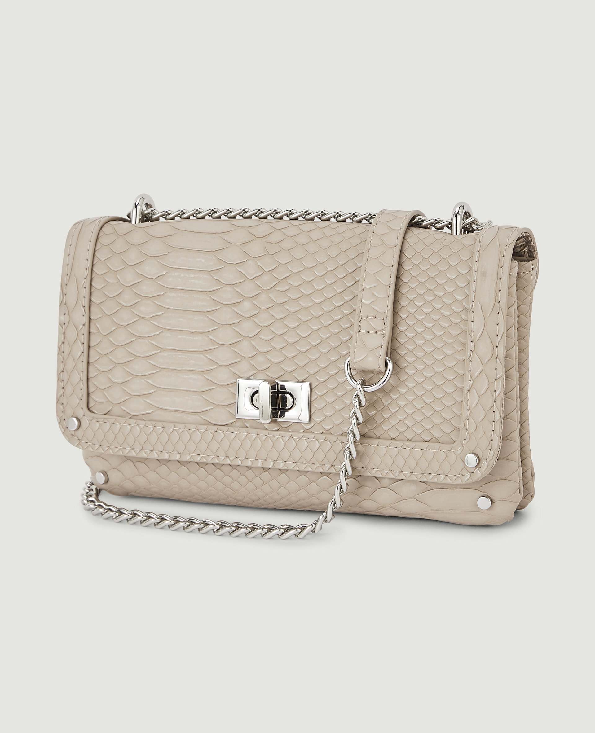 Sac pochette avec chaine taupe - Pimkie