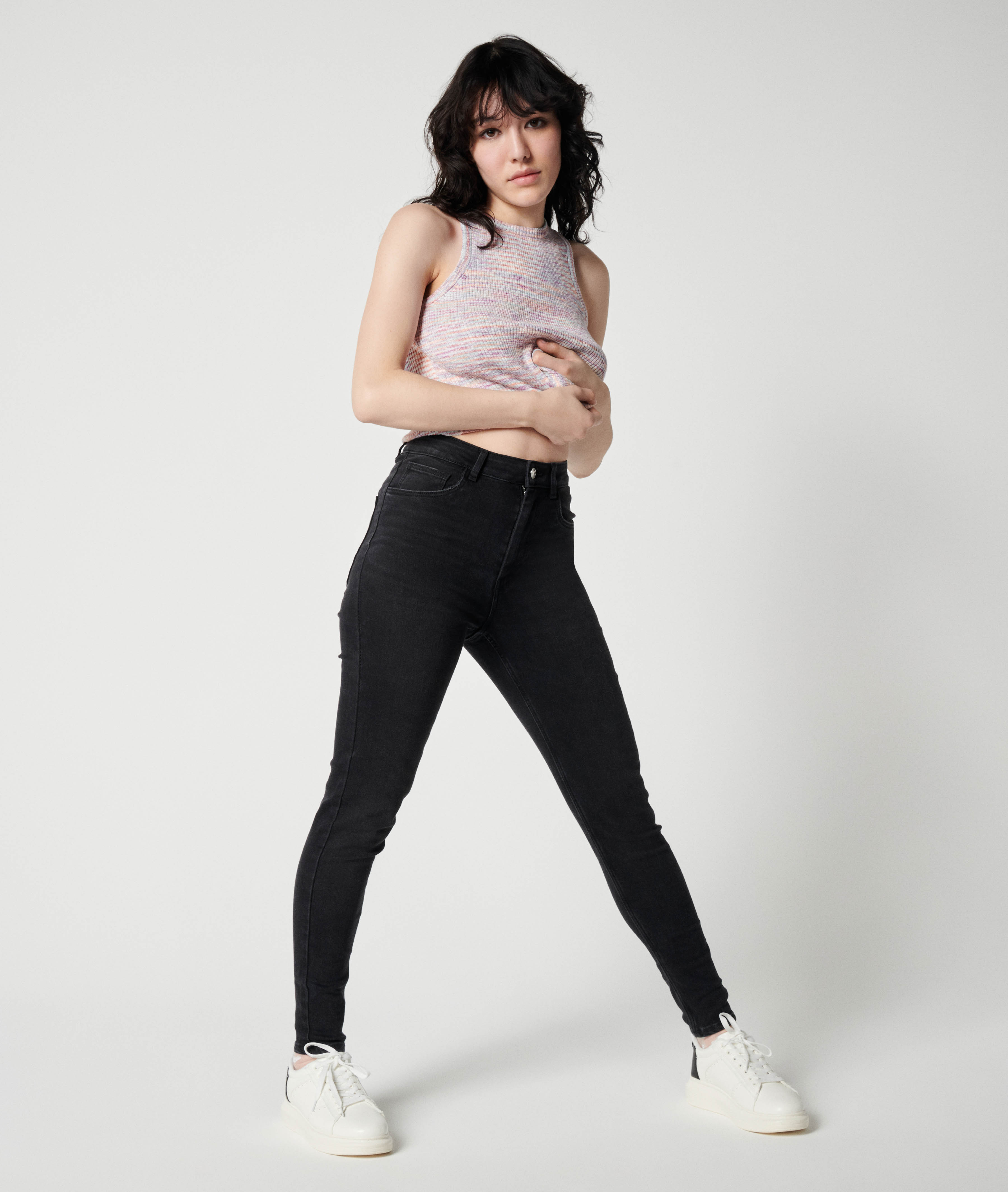 Jean skinny taille haute noir - Pimkie