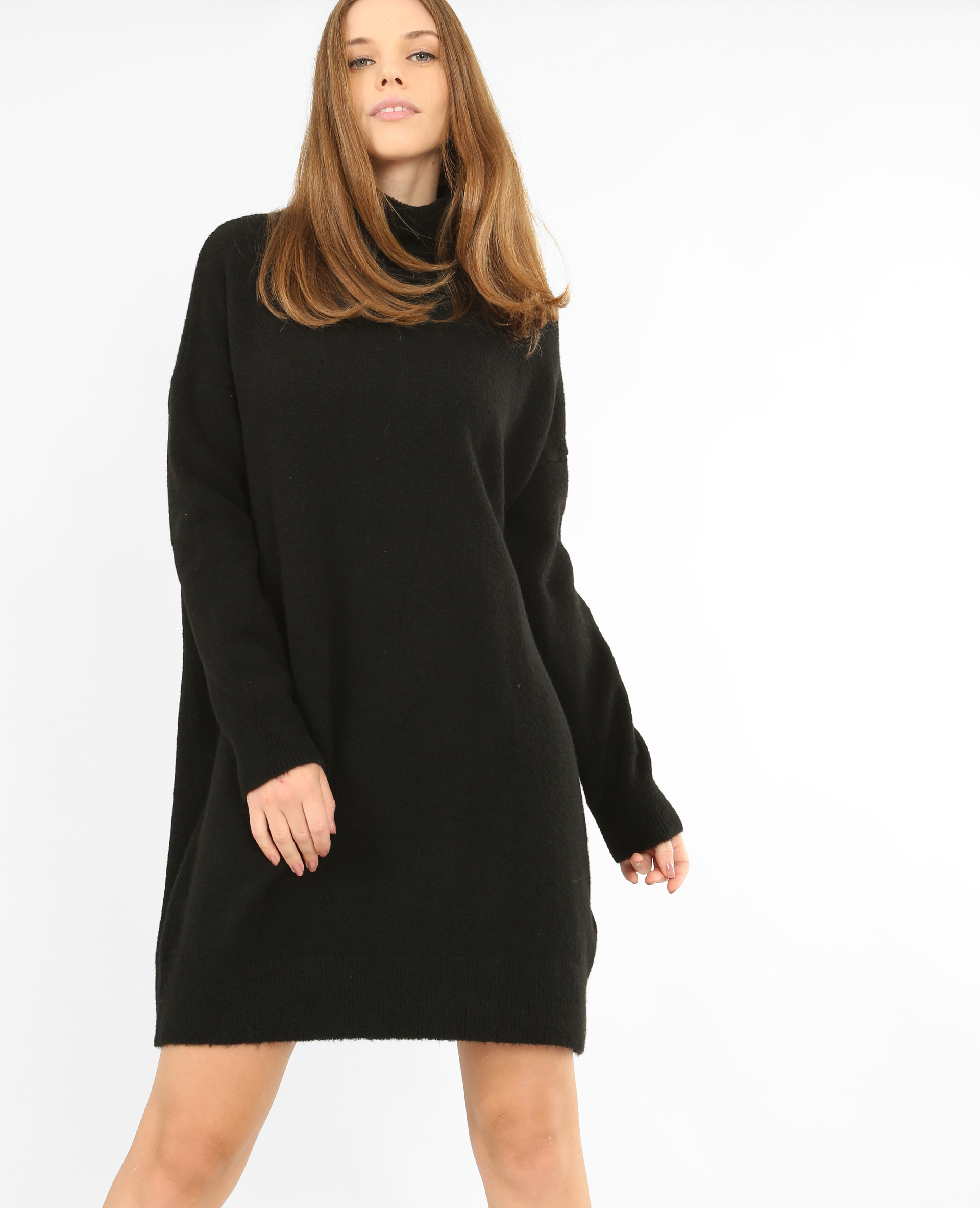 Robe pull col roul
