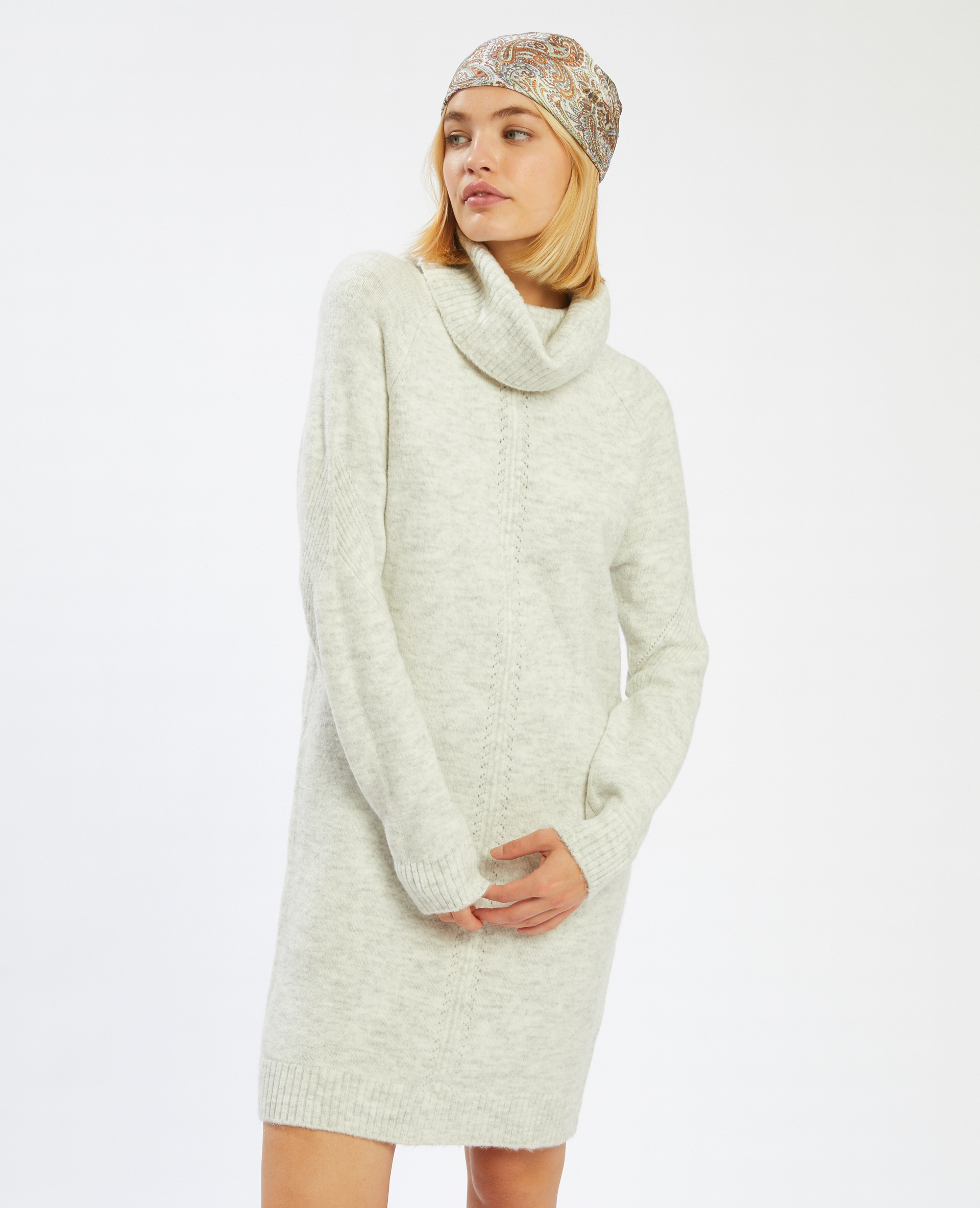 Robe pull col boule gris clair - Pimkie