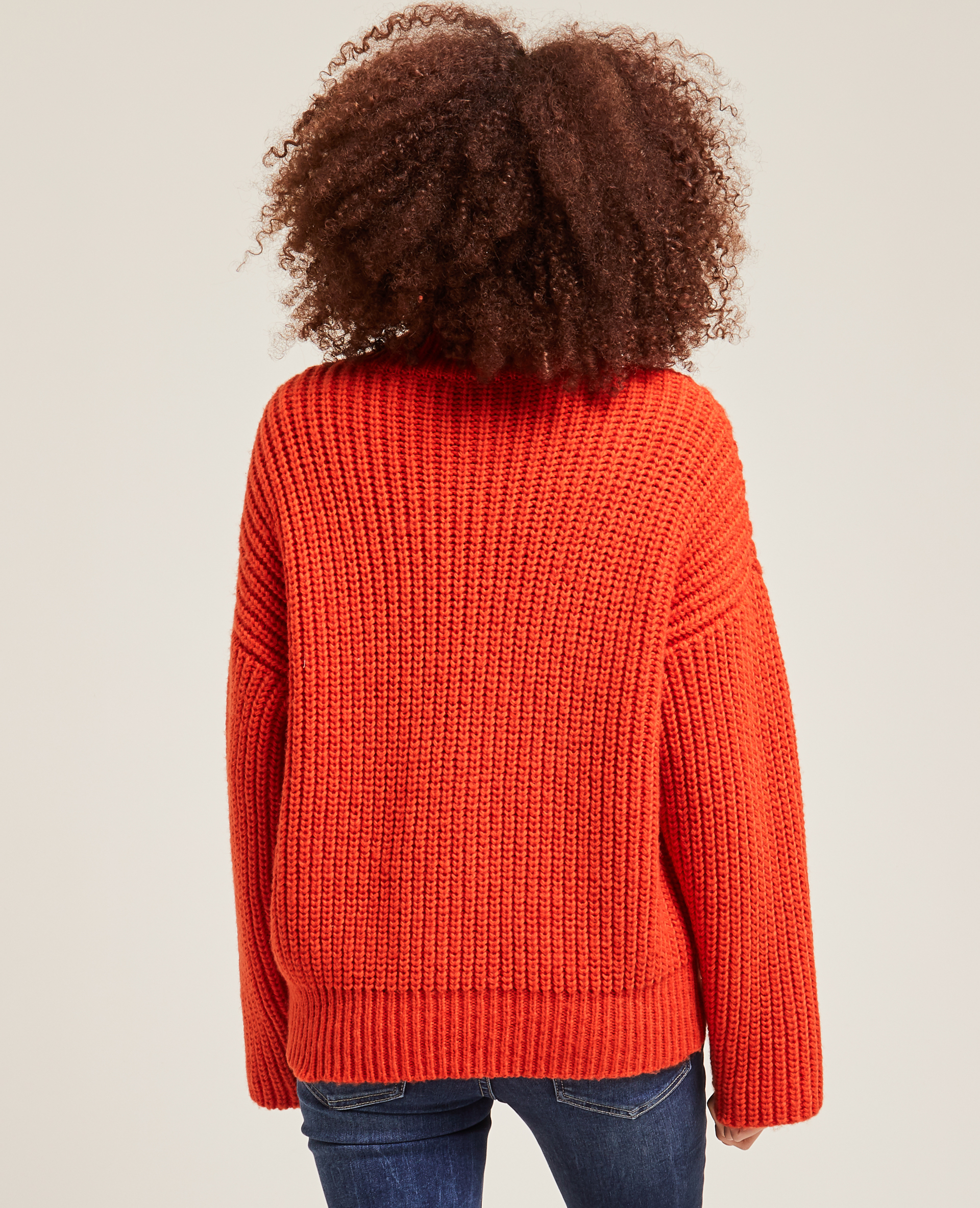 Gilet zippé grosse maille orange - Pimkie