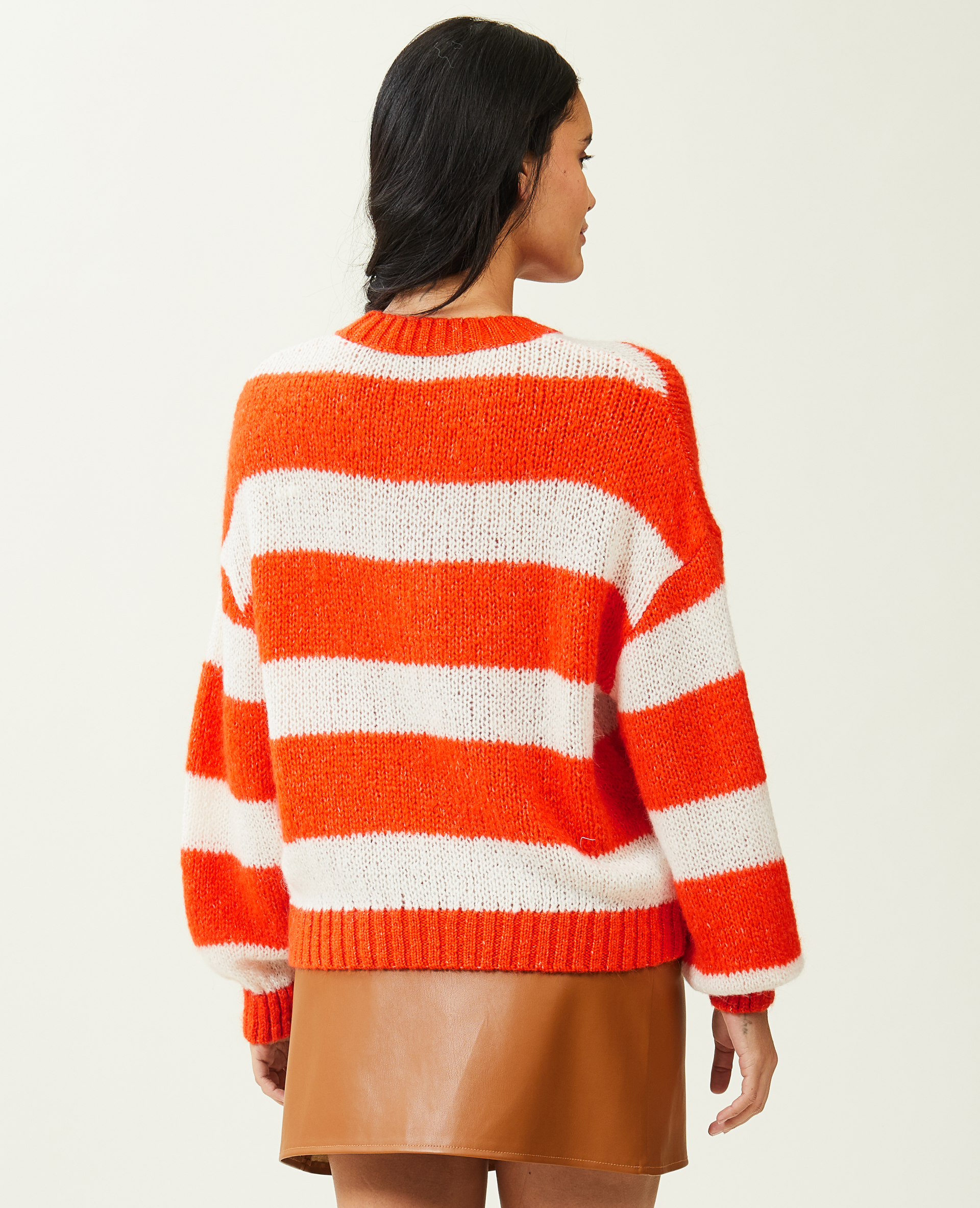 Pull col rond orange - Pimkie