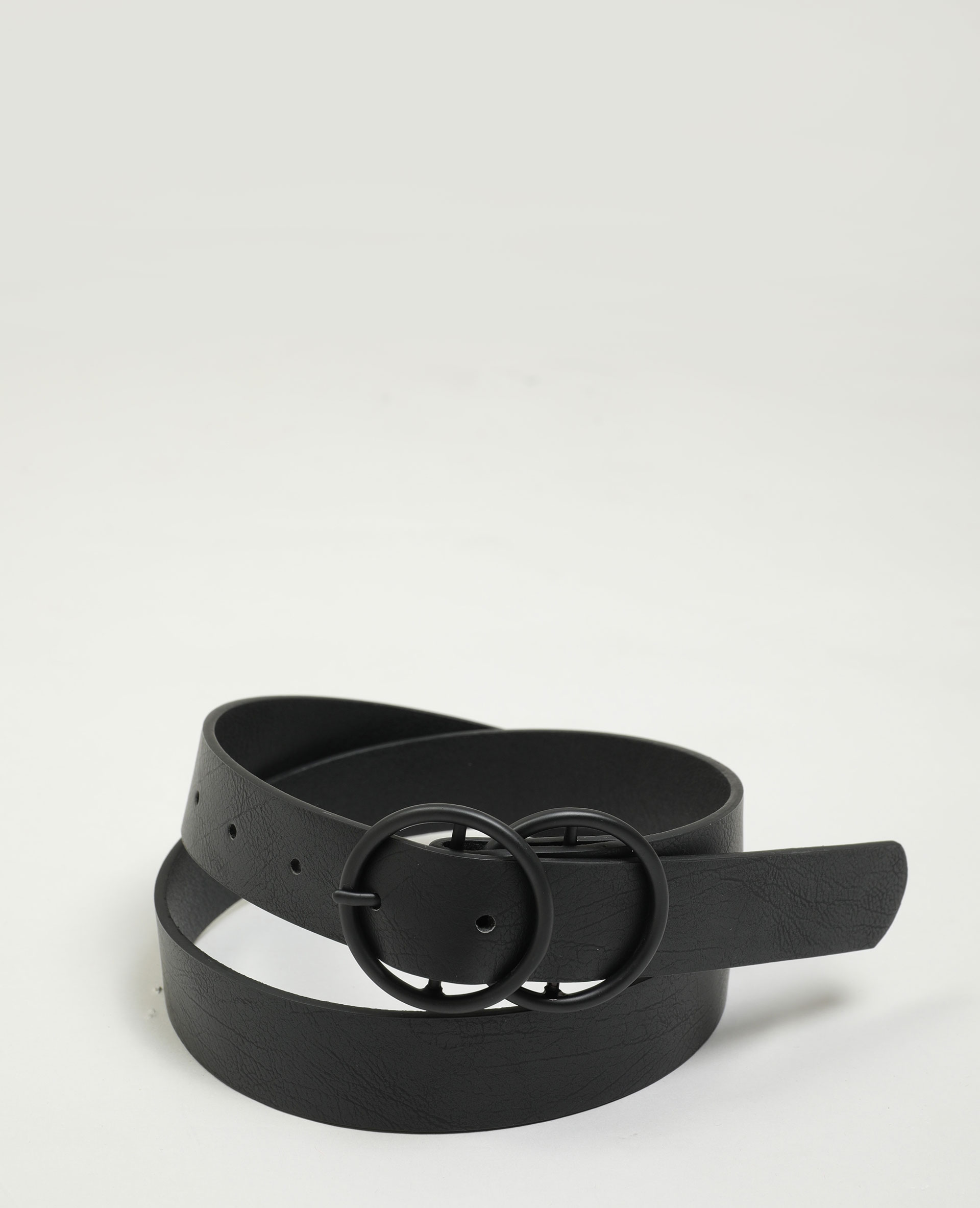 Ceinture en simili cuir avec double boucle