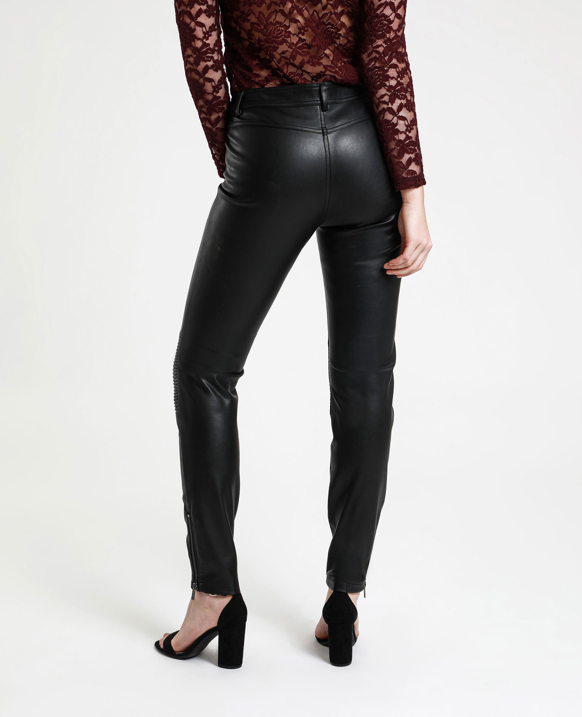 Comment Nettoyer Un Pantalon En Simili Cuir Pantalon en simili cuir noir - 140998899A08 | Pimkie