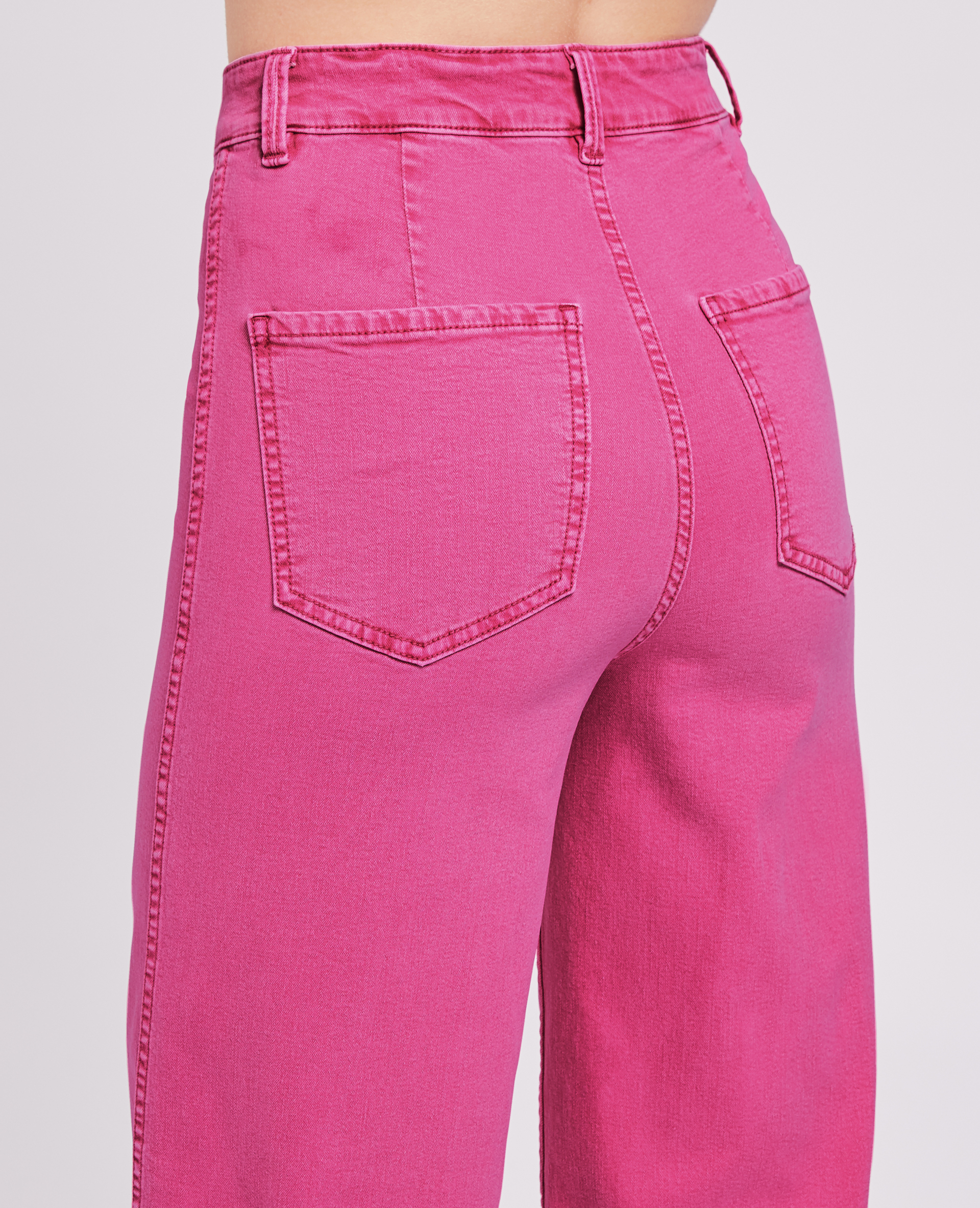 Jean large effet délavé rose - Pimkie