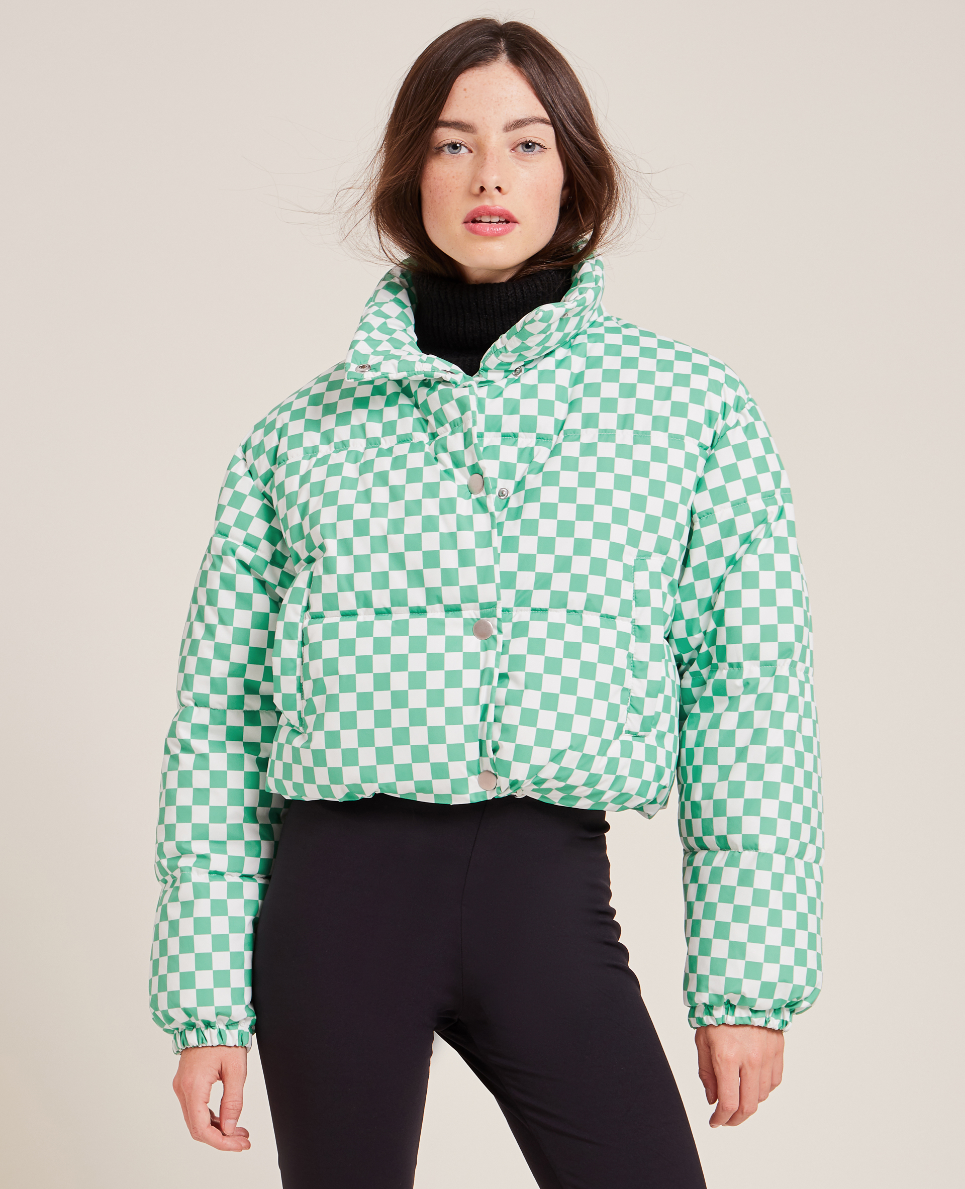 Doudoune courte vert - Pimkie